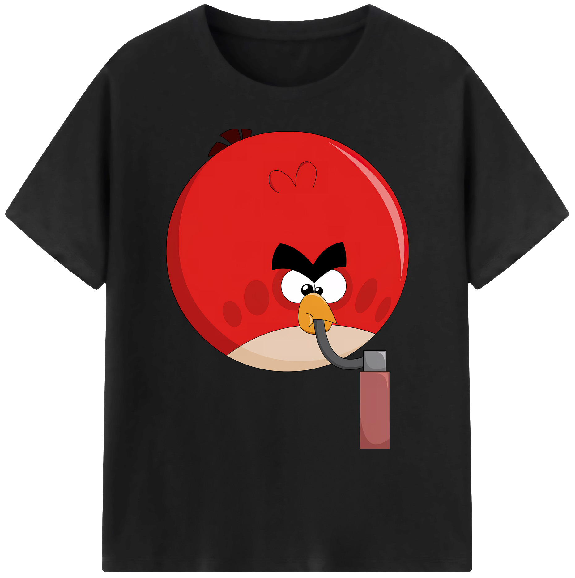 （画像用） Angry Birds アングリーバード 綿100％ メンズ半袖Tシャツ｜肌触りやわらか＆通気性