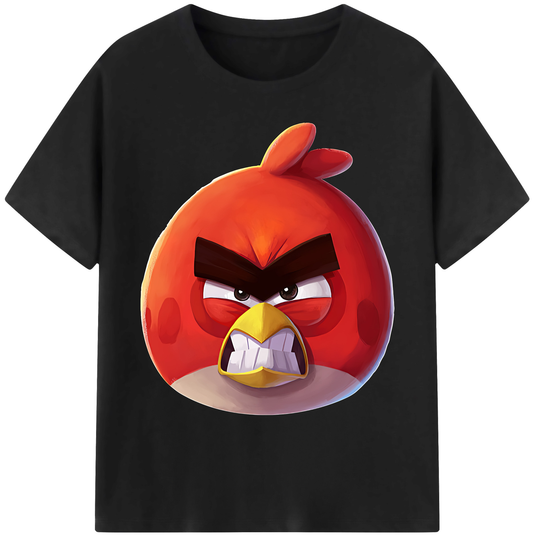 （画像用） Angry Birds アングリーバード 綿100％ メンズ半袖Tシャツ｜肌触りやわらか＆通気性