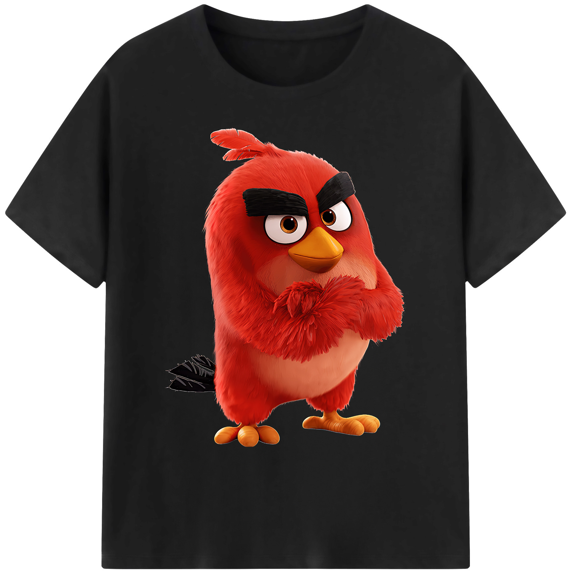 （画像用） Angry Birds アングリーバード 綿100％ メンズ半袖Tシャツ｜肌触りやわらか＆通気性