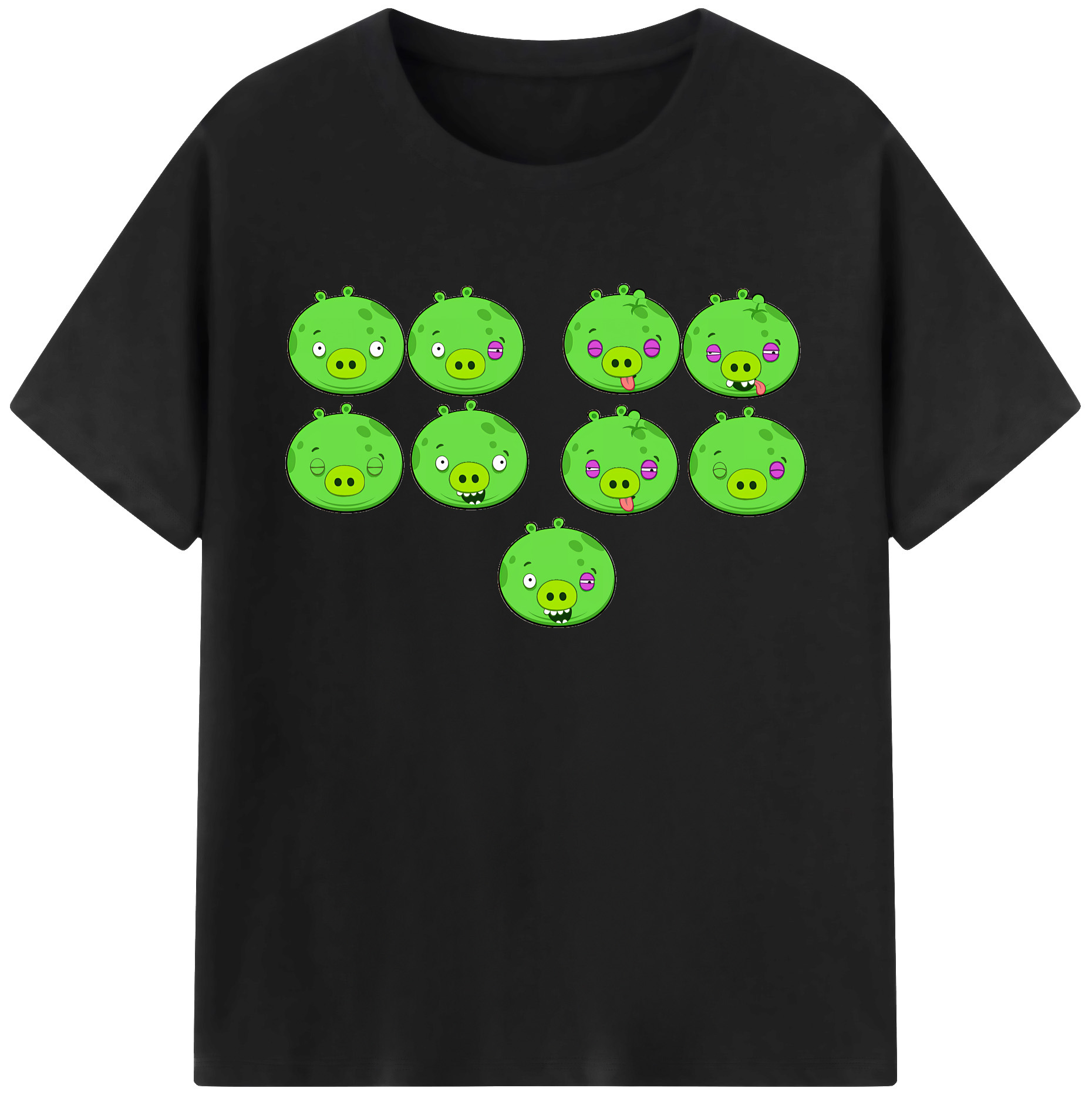 （画像用） Angry Birds アングリーバード 綿100％ メンズ半袖Tシャツ｜肌触りやわらか＆通気性