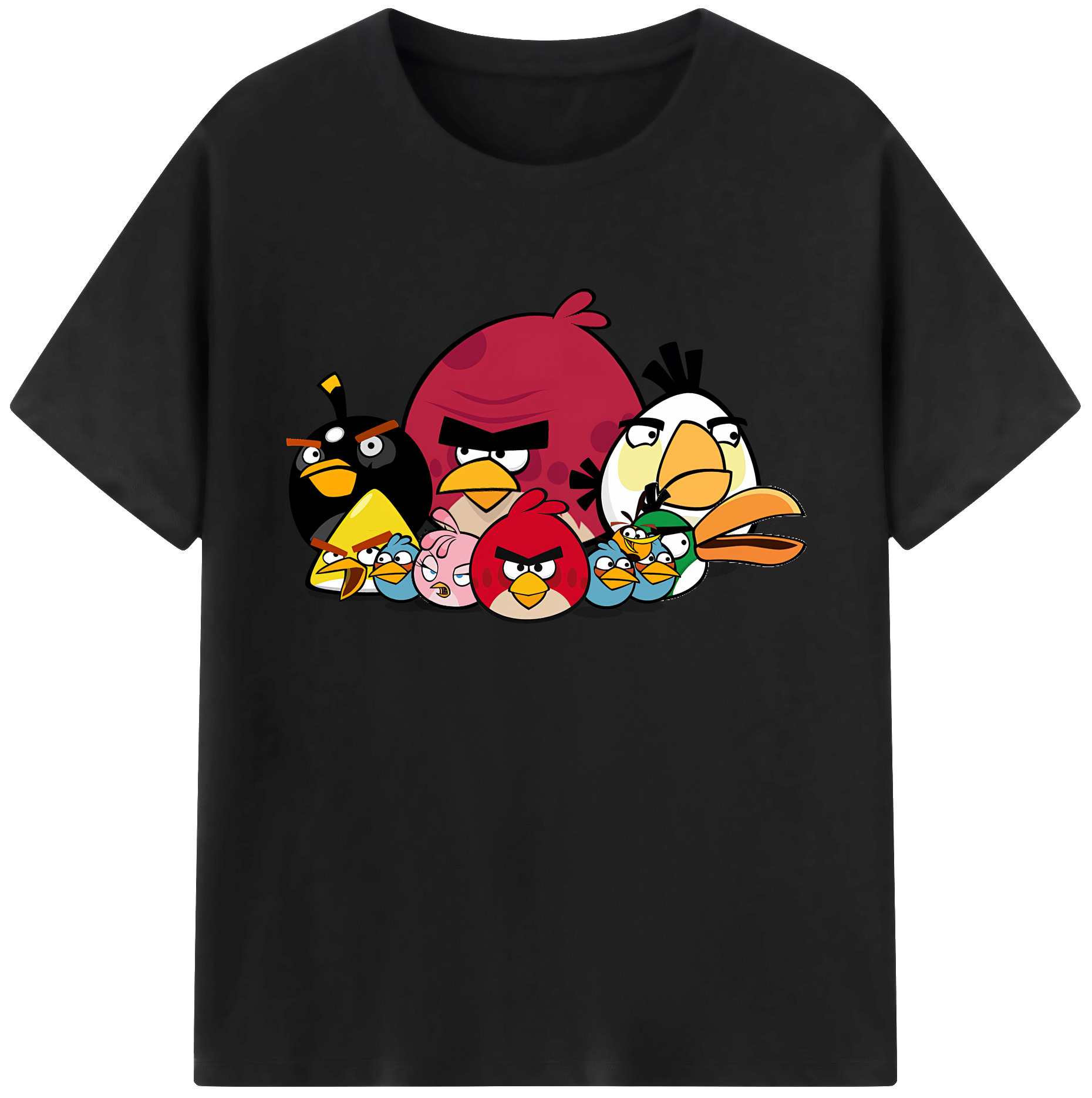 （画像用） Angry Birds アングリーバード 綿100％ メンズ半袖Tシャツ｜肌触りやわらか＆通気性