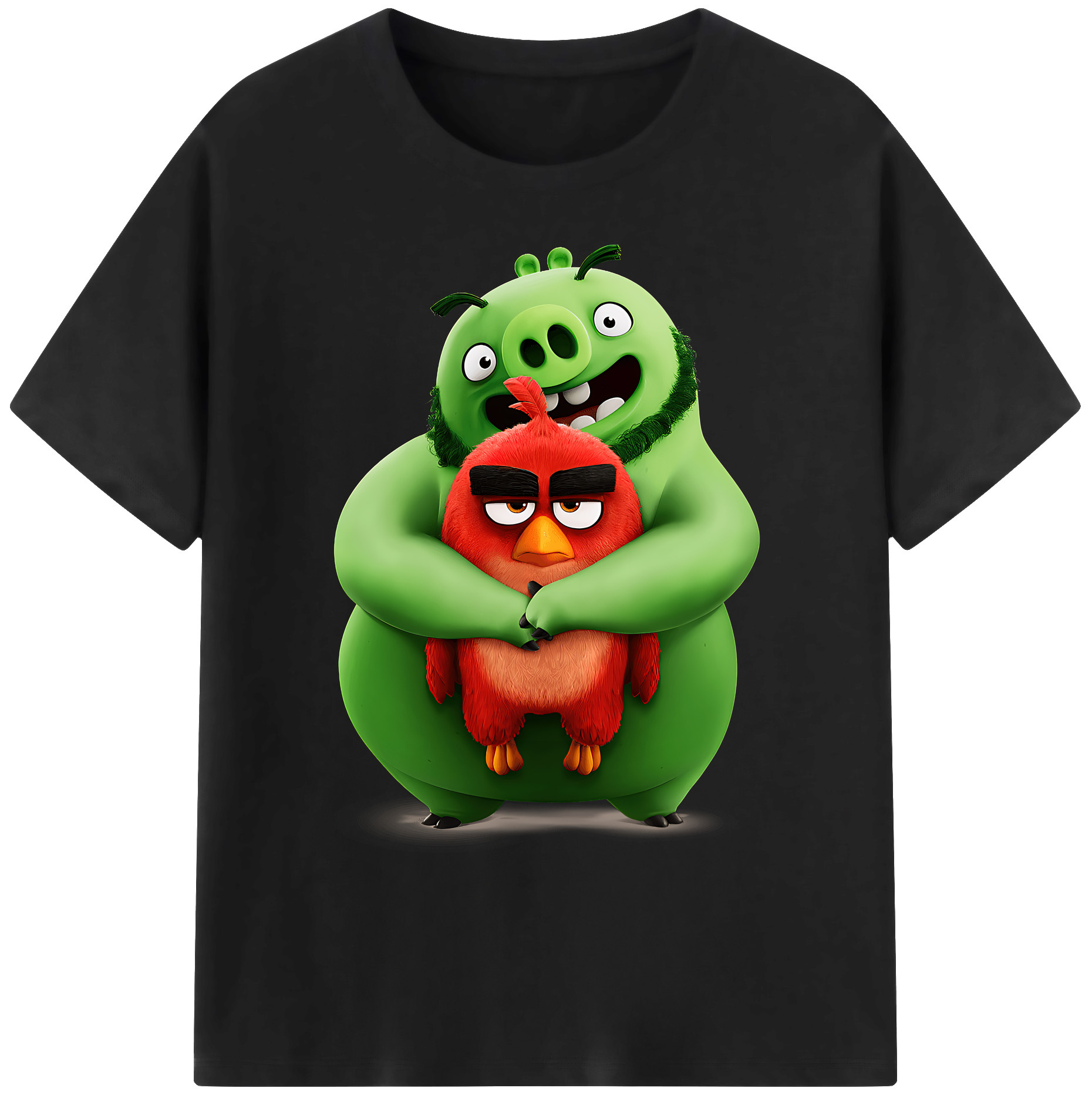 （画像用） Angry Birds アングリーバード 綿100％ メンズ半袖Tシャツ｜肌触りやわらか＆通気性
