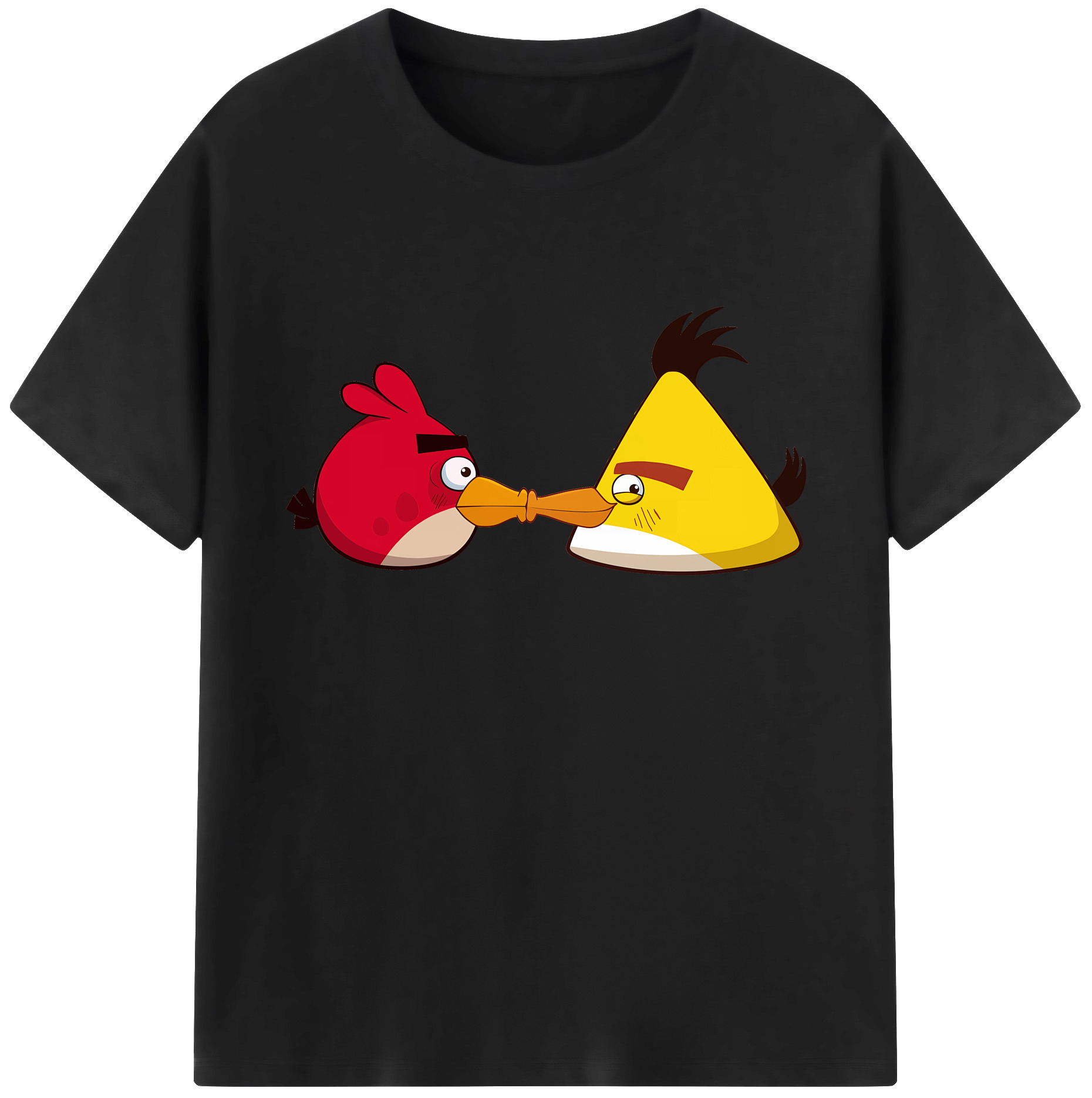 （画像用） Angry Birds アングリーバード 綿100％ メンズ半袖Tシャツ｜肌触りやわらか＆通気性