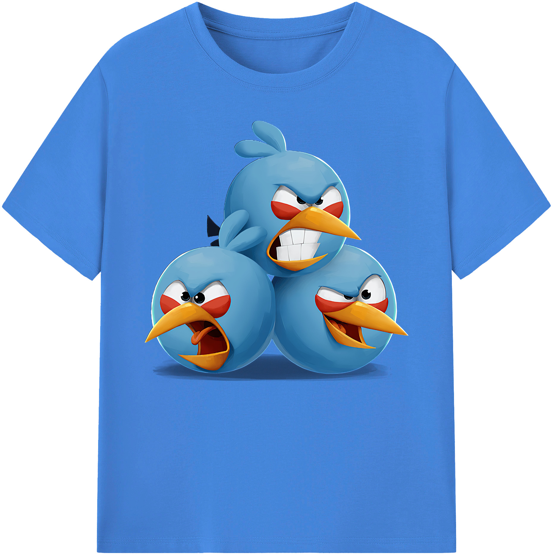 （画像用） Angry Birds アングリーバード 綿100％ メンズ半袖Tシャツ｜肌触りやわらか＆通気性