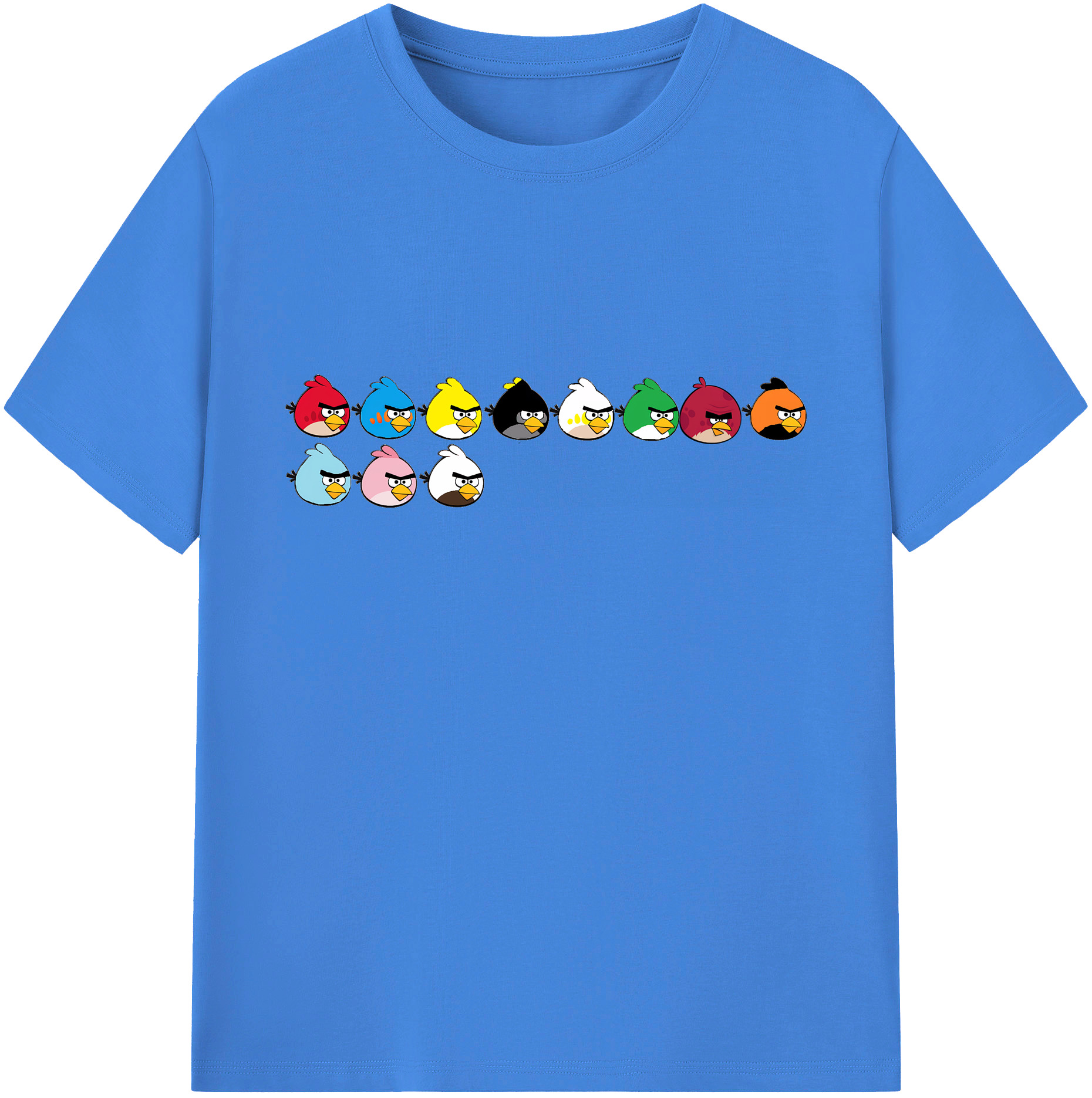 （画像用） Angry Birds アングリーバード 綿100％ メンズ半袖Tシャツ｜肌触りやわらか＆通気性