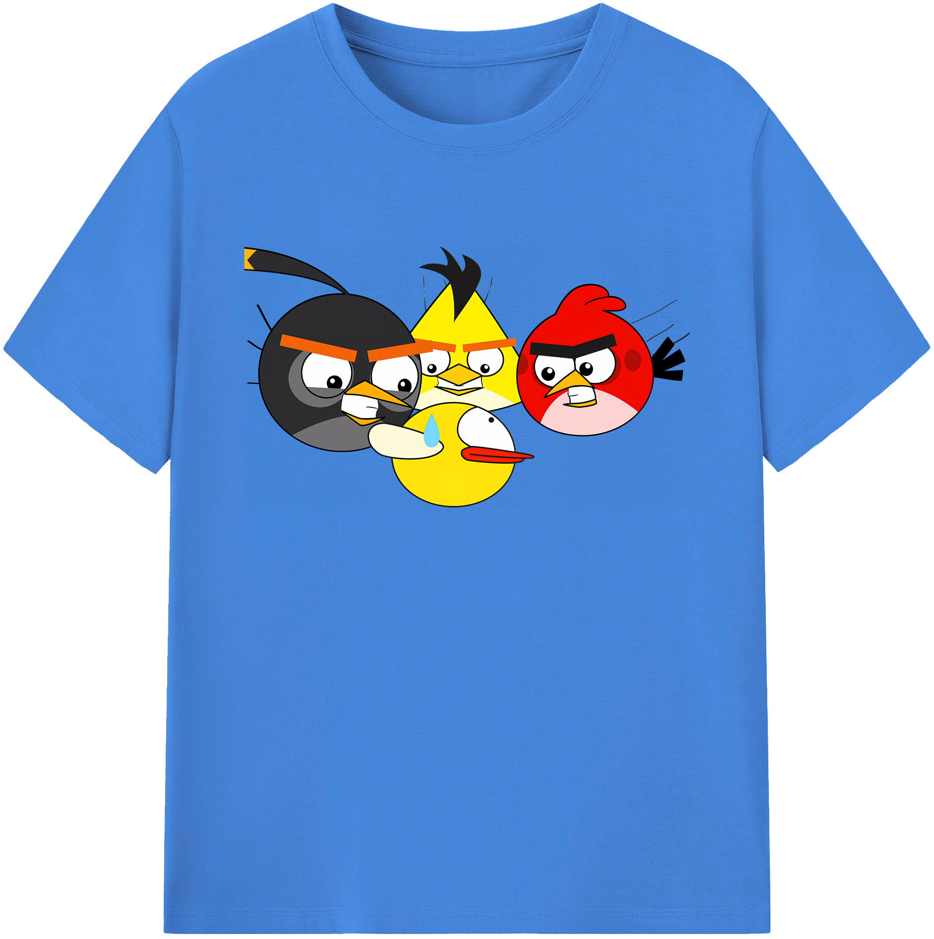 （画像用） Angry Birds アングリーバード 綿100％ メンズ半袖Tシャツ｜肌触りやわらか＆通気性