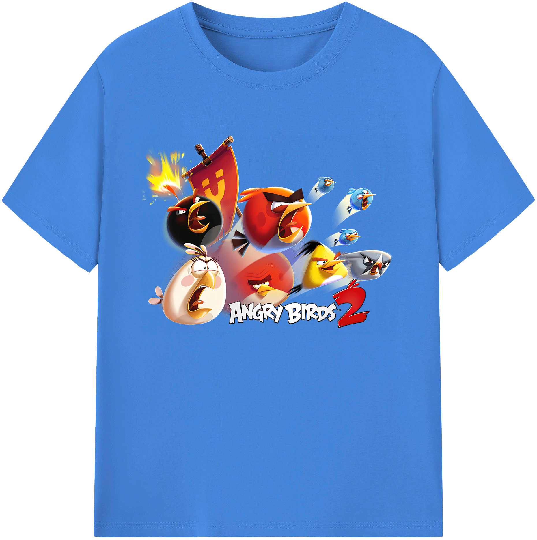 （画像用） Angry Birds アングリーバード 綿100％ メンズ半袖Tシャツ｜肌触りやわらか＆通気性