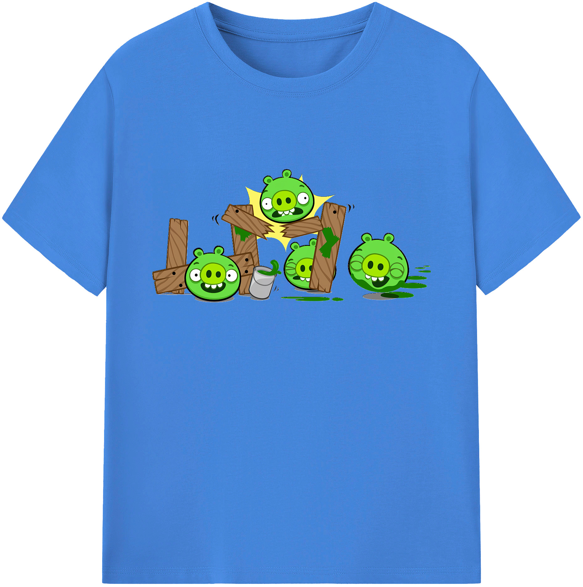 （画像用） Angry Birds アングリーバード 綿100％ メンズ半袖Tシャツ｜肌触りやわらか＆通気性