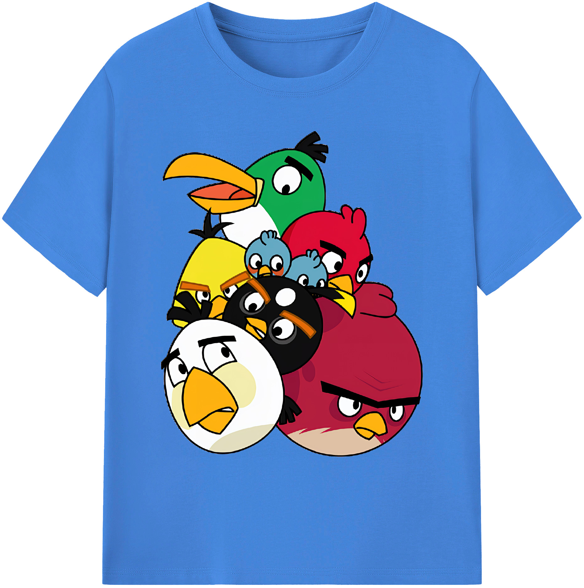 （画像用） Angry Birds アングリーバード 綿100％ メンズ半袖Tシャツ｜肌触りやわらか＆通気性