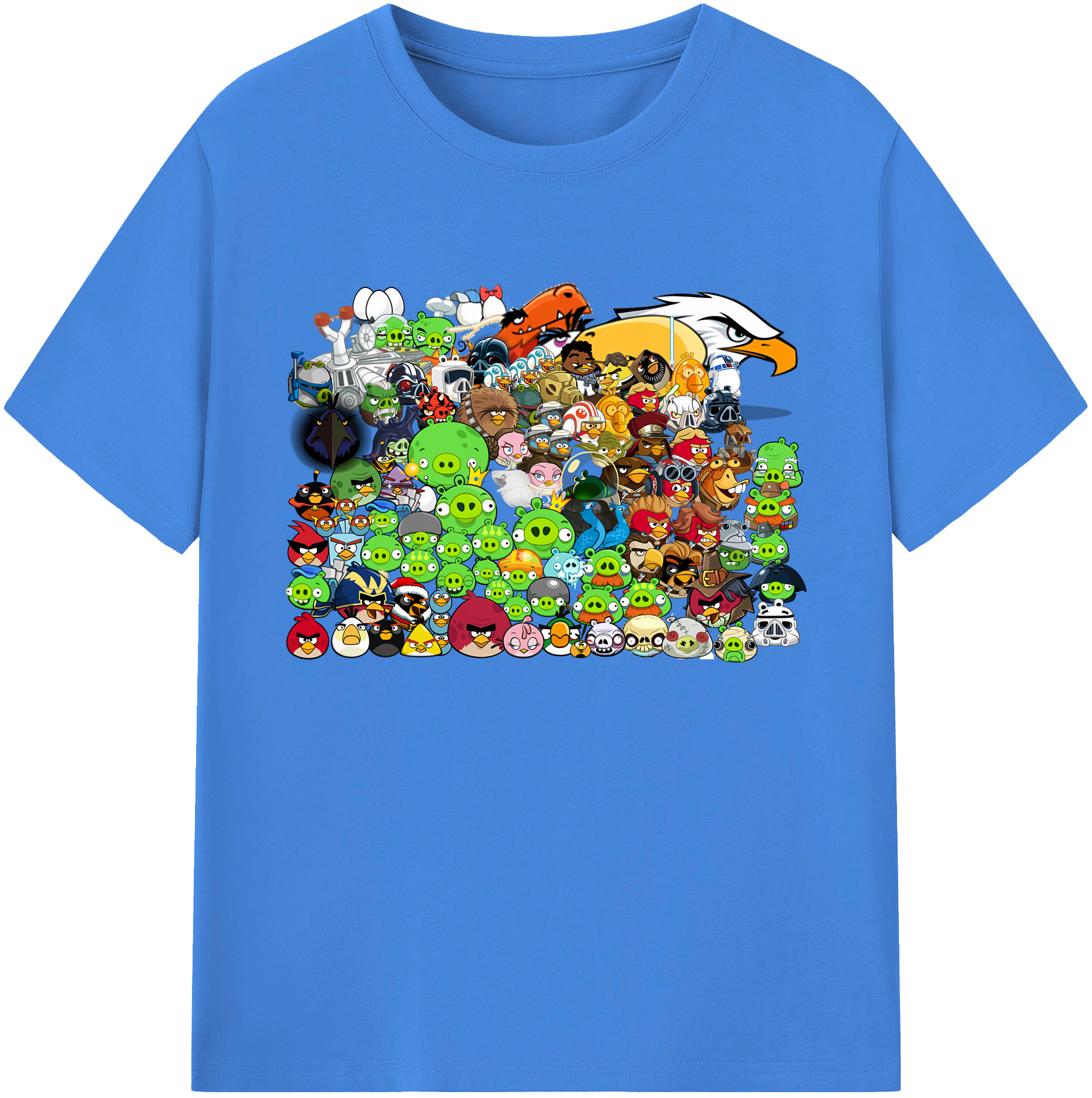 （画像用） Angry Birds アングリーバード 綿100％ メンズ半袖Tシャツ｜肌触りやわらか＆通気性
