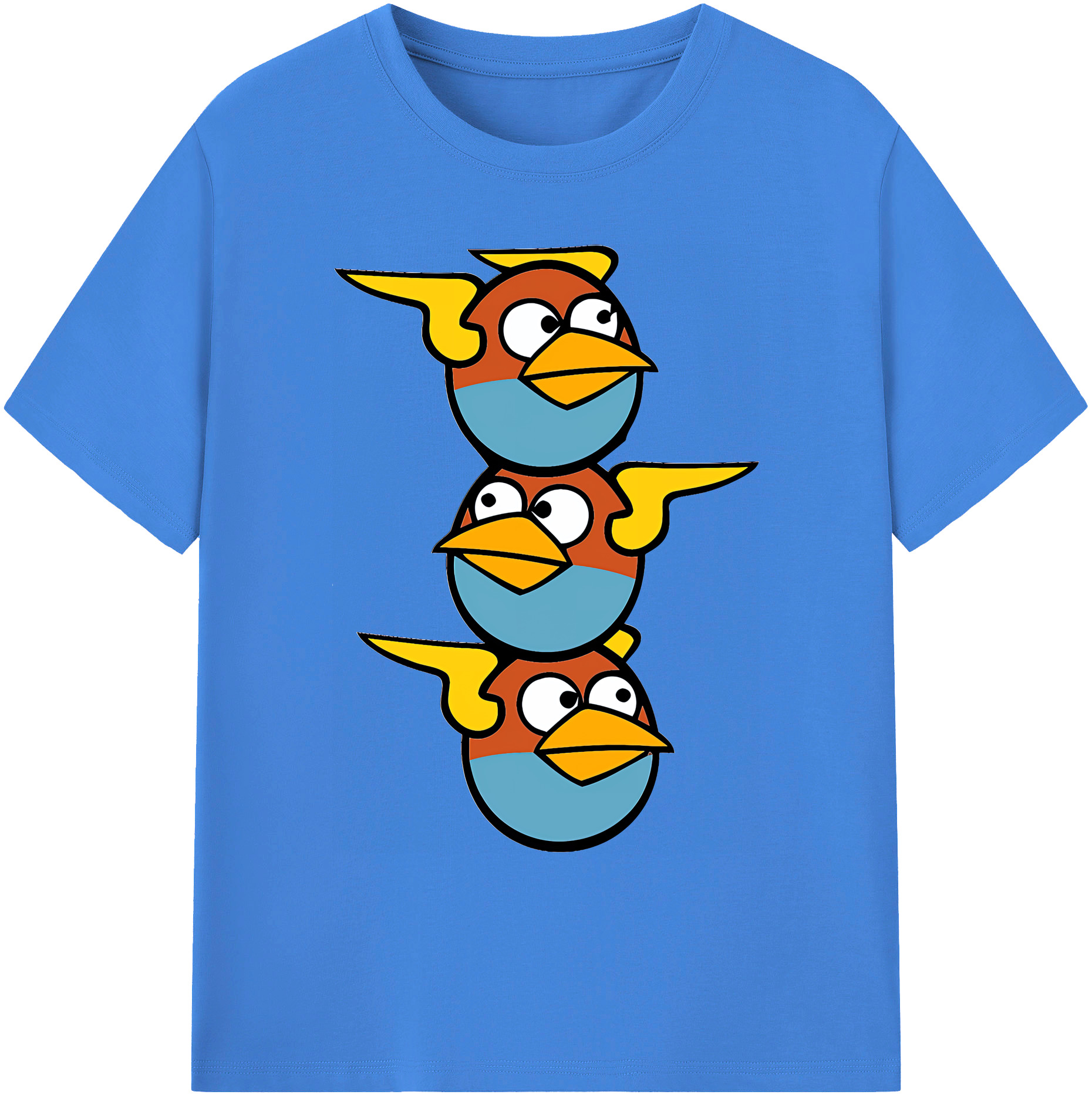 （画像用） Angry Birds アングリーバード 綿100％ メンズ半袖Tシャツ｜肌触りやわらか＆通気性