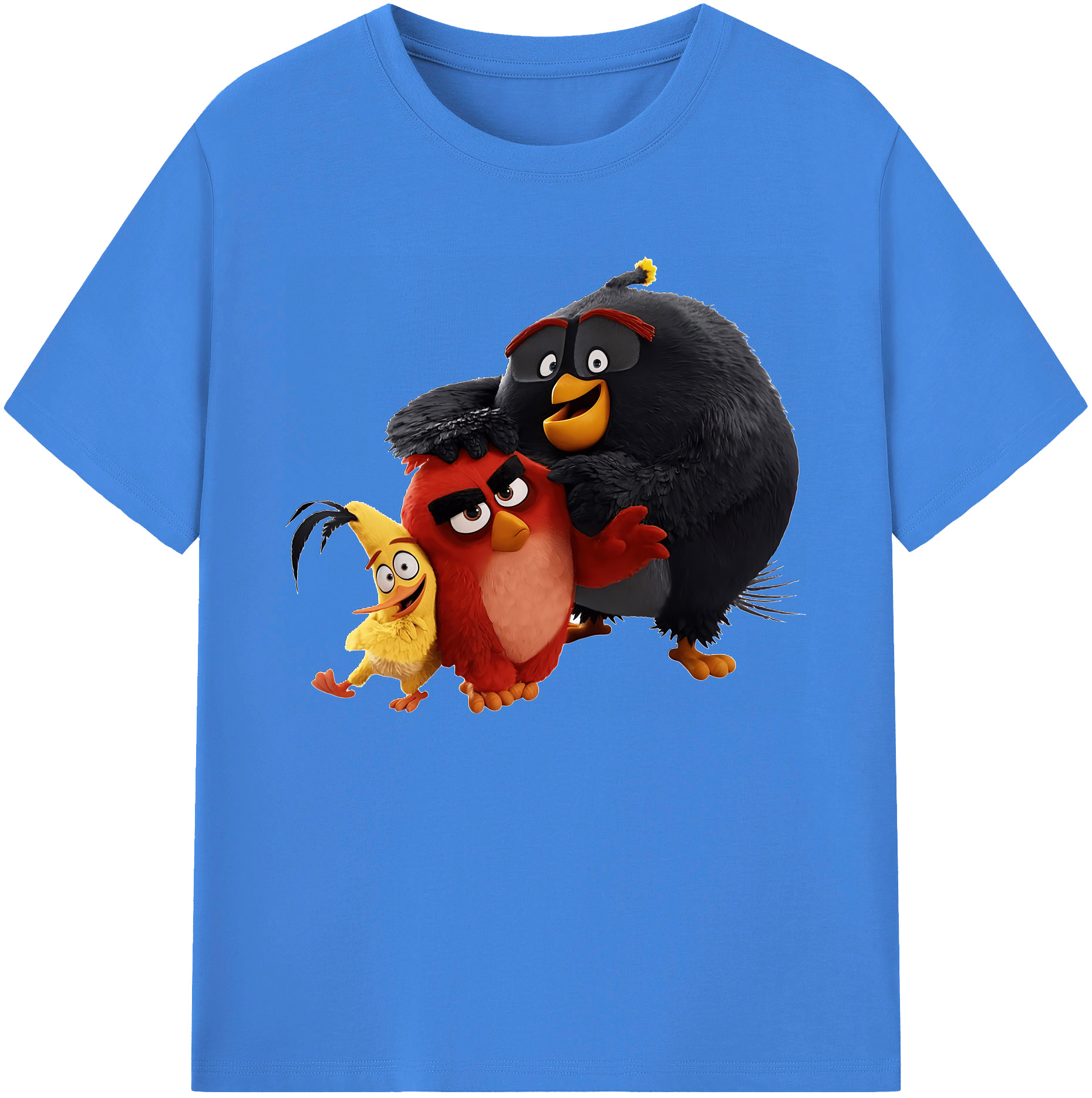 （画像用） Angry Birds アングリーバード 綿100％ メンズ半袖Tシャツ｜肌触りやわらか＆通気性