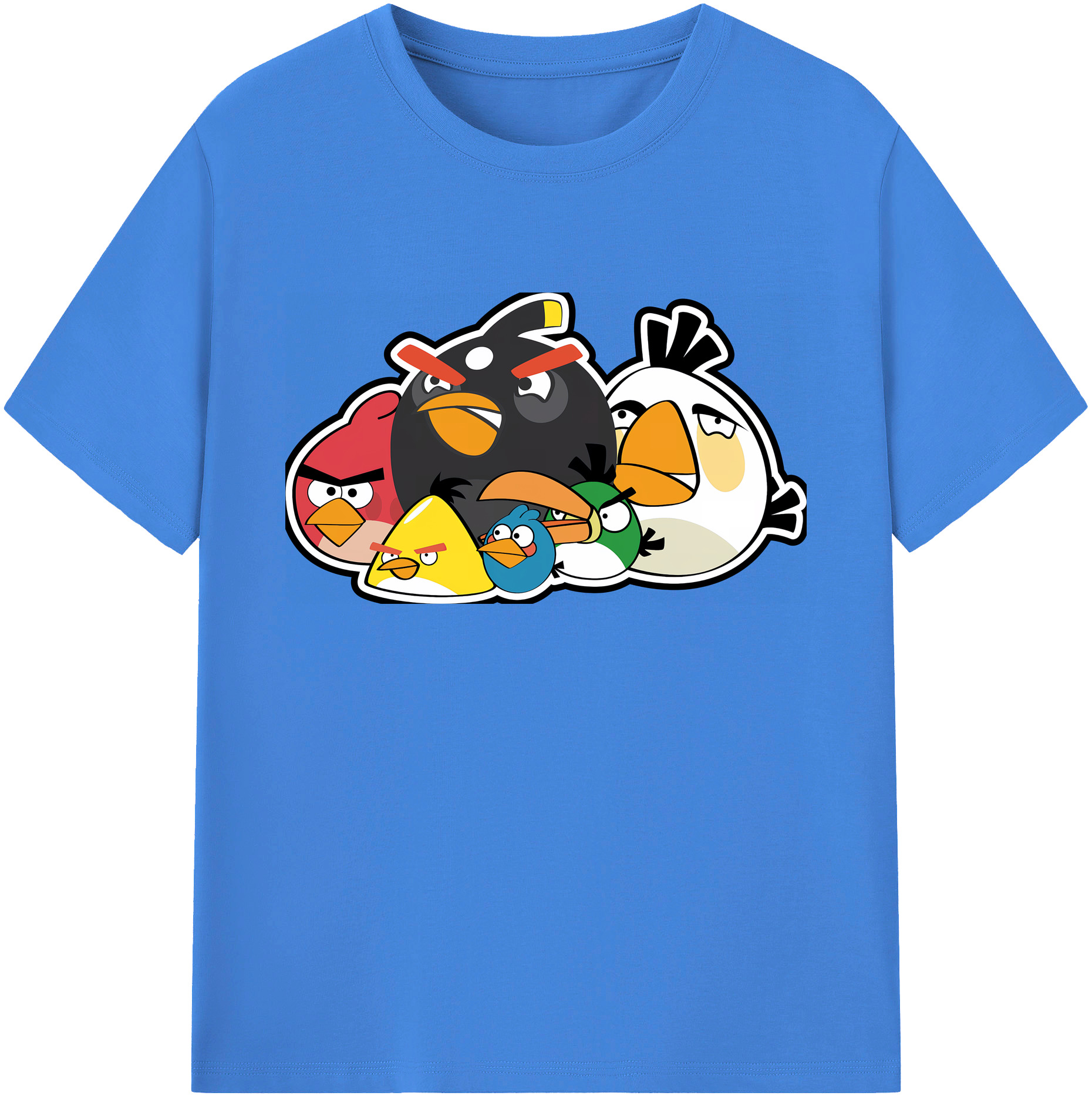 （画像用） Angry Birds アングリーバード 綿100％ メンズ半袖Tシャツ｜肌触りやわらか＆通気性