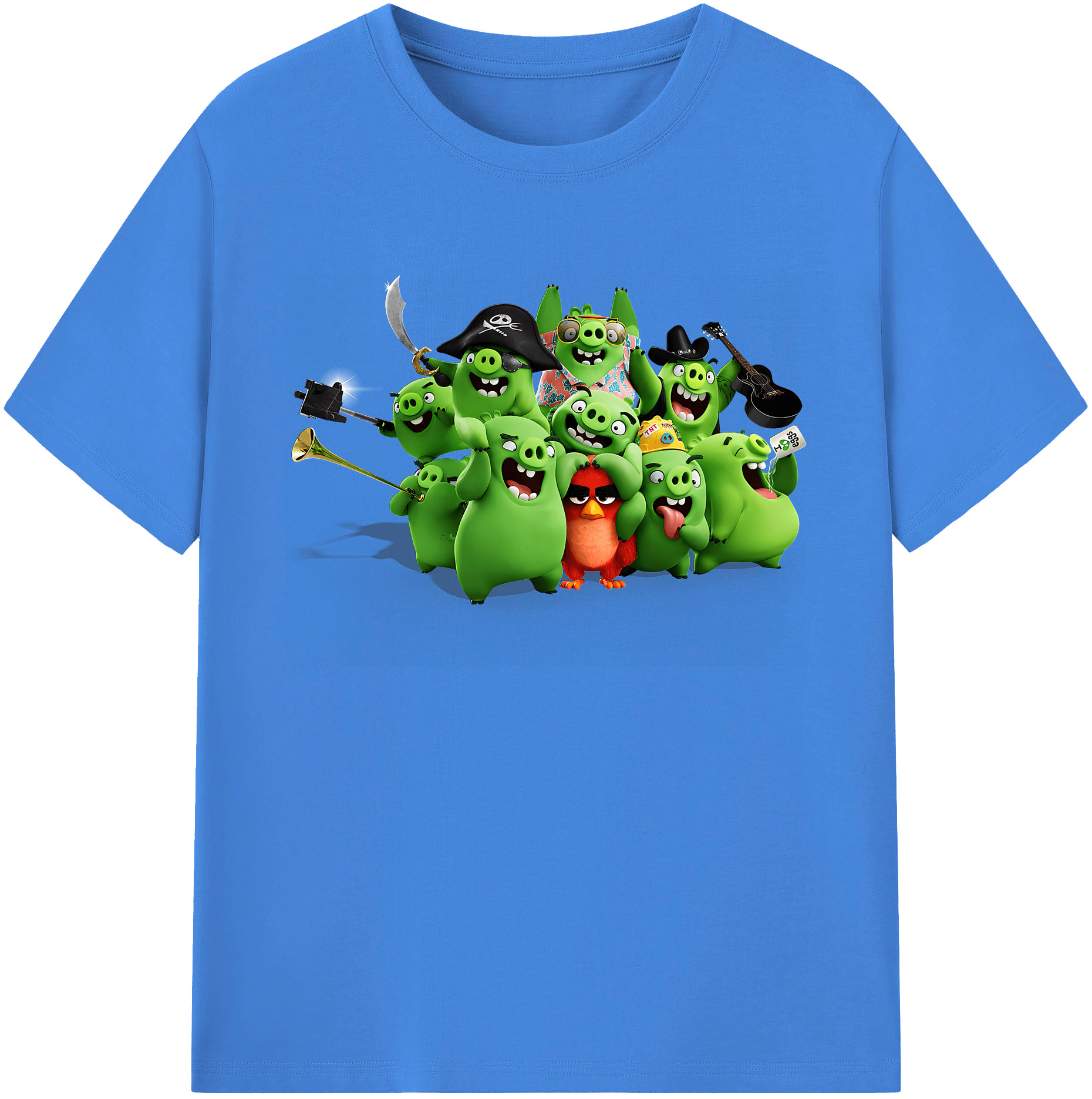 （画像用） Angry Birds アングリーバード 綿100％ メンズ半袖Tシャツ｜肌触りやわらか＆通気性