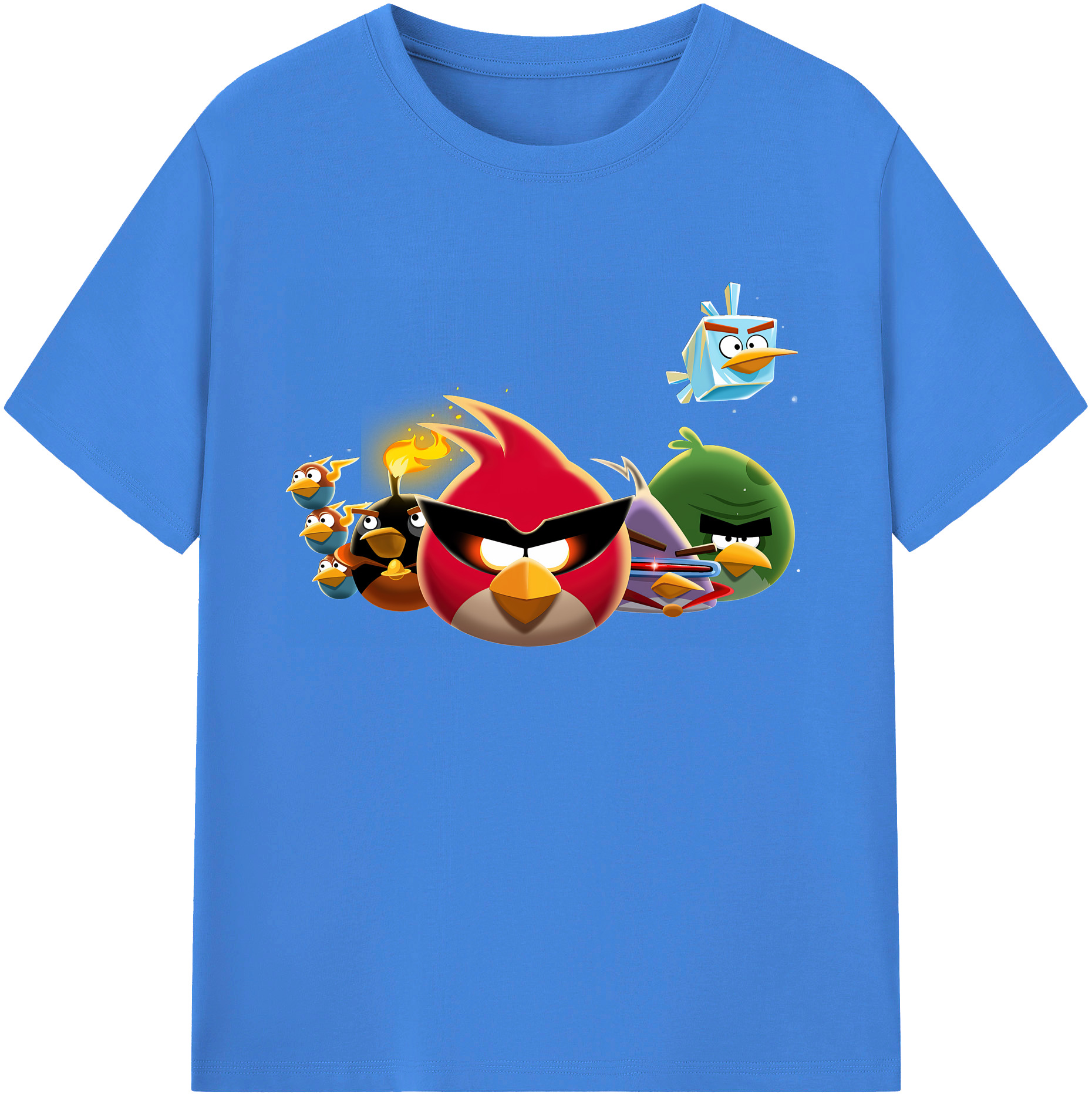 （画像用） Angry Birds アングリーバード 綿100％ メンズ半袖Tシャツ｜肌触りやわらか＆通気性