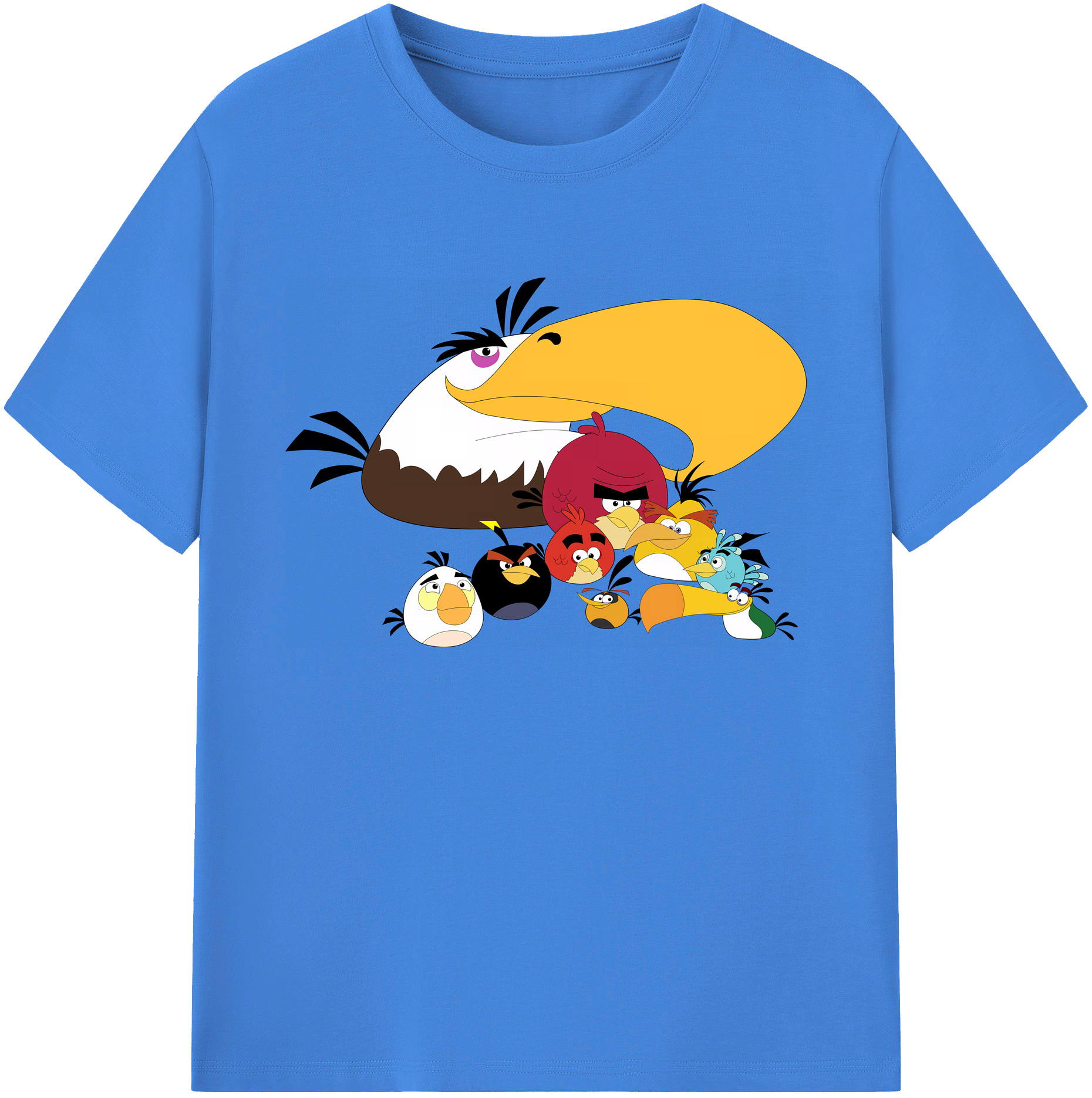 （画像用） Angry Birds アングリーバード 綿100％ メンズ半袖Tシャツ｜肌触りやわらか＆通気性