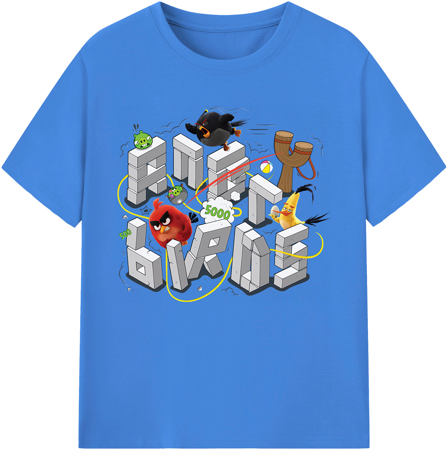 （画像用） Angry Birds アングリーバード 綿100％ メンズ半袖Tシャツ｜肌触りやわらか＆通気性