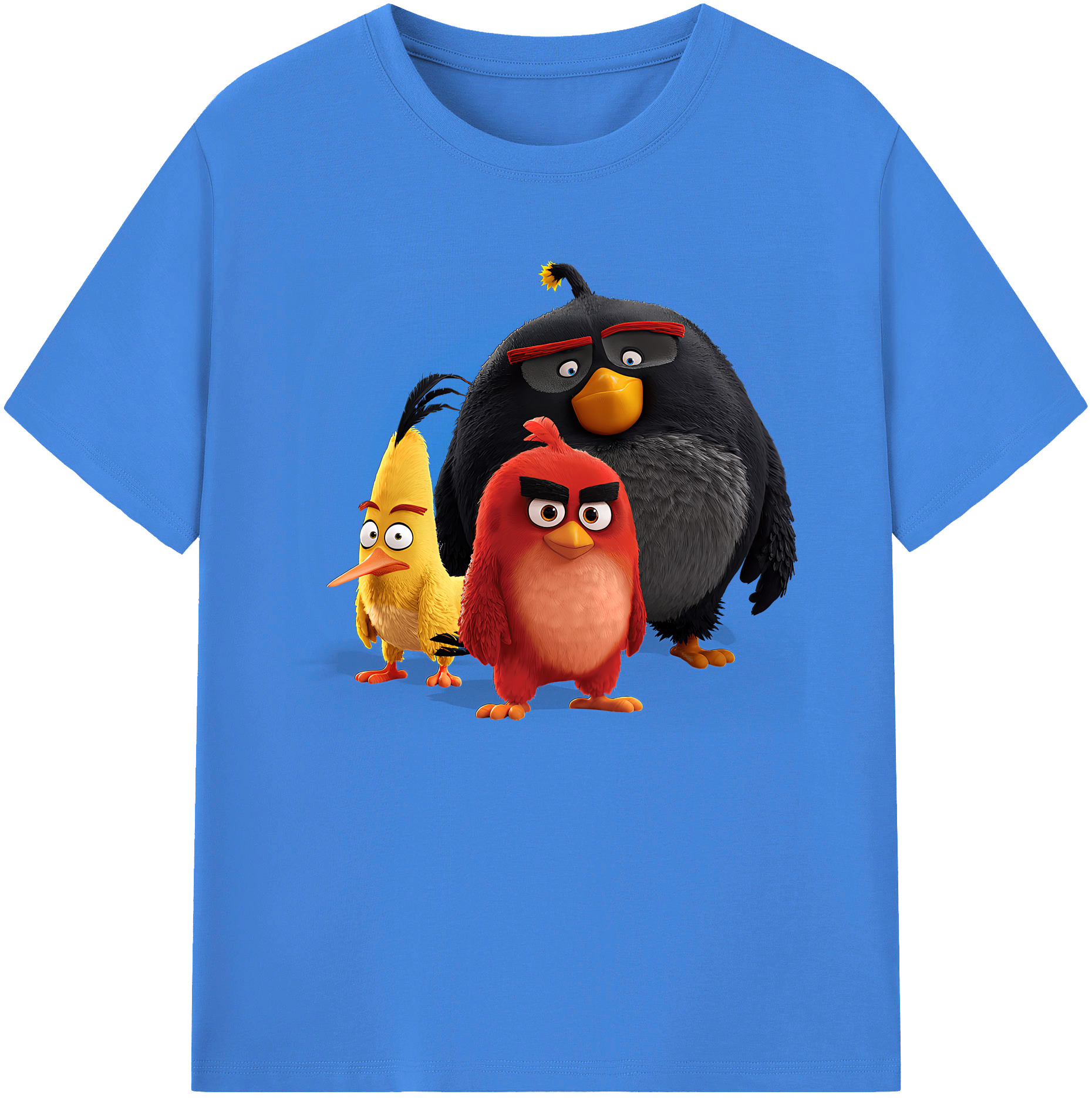 （画像用） Angry Birds アングリーバード 綿100％ メンズ半袖Tシャツ｜肌触りやわらか＆通気性