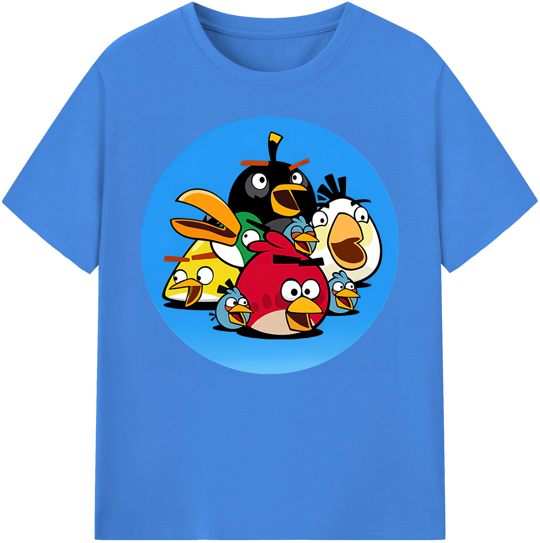（画像用） Angry Birds アングリーバード 綿100％ メンズ半袖Tシャツ｜肌触りやわらか＆通気性