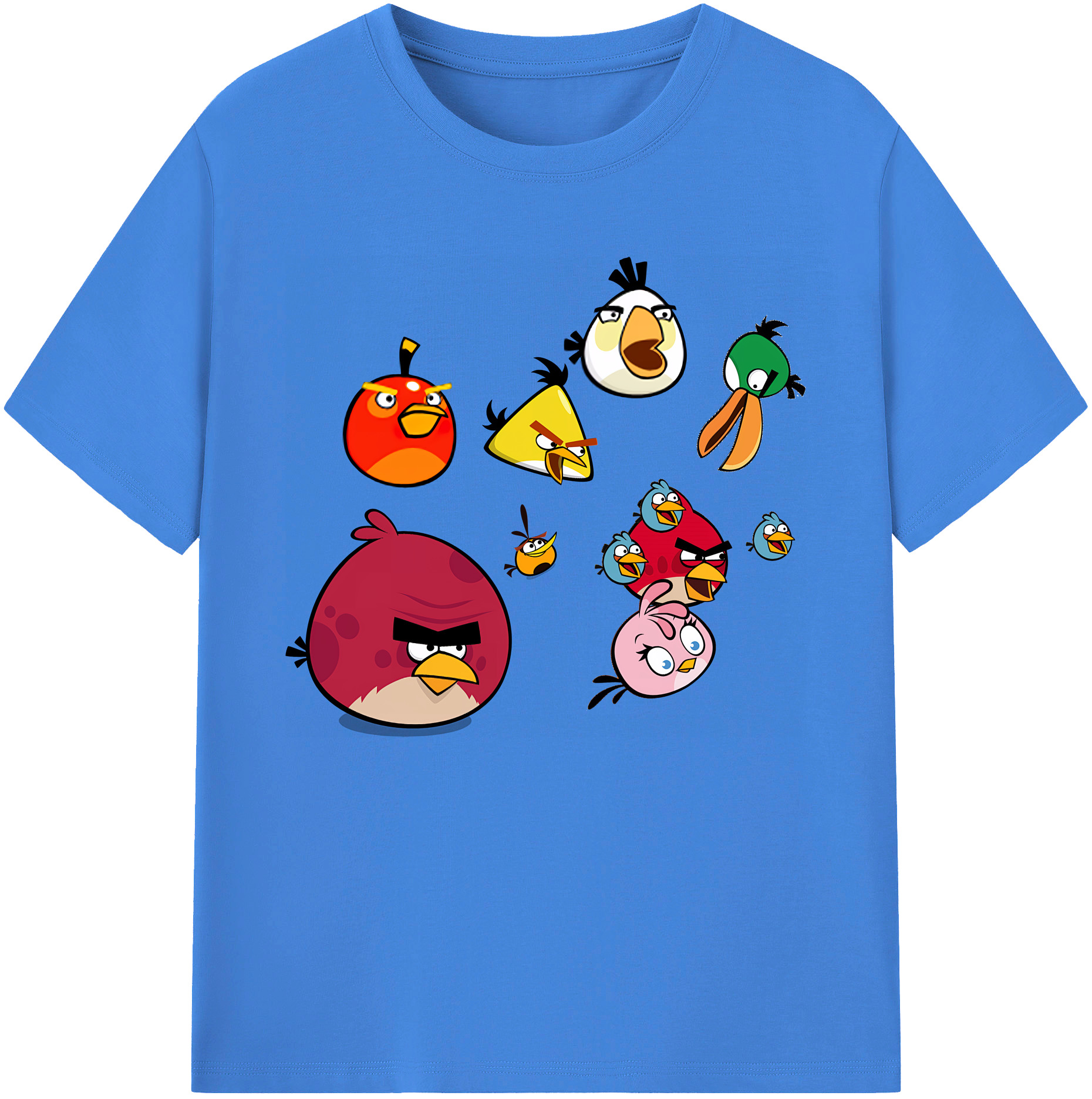 （画像用） Angry Birds アングリーバード 綿100％ メンズ半袖Tシャツ｜肌触りやわらか＆通気性