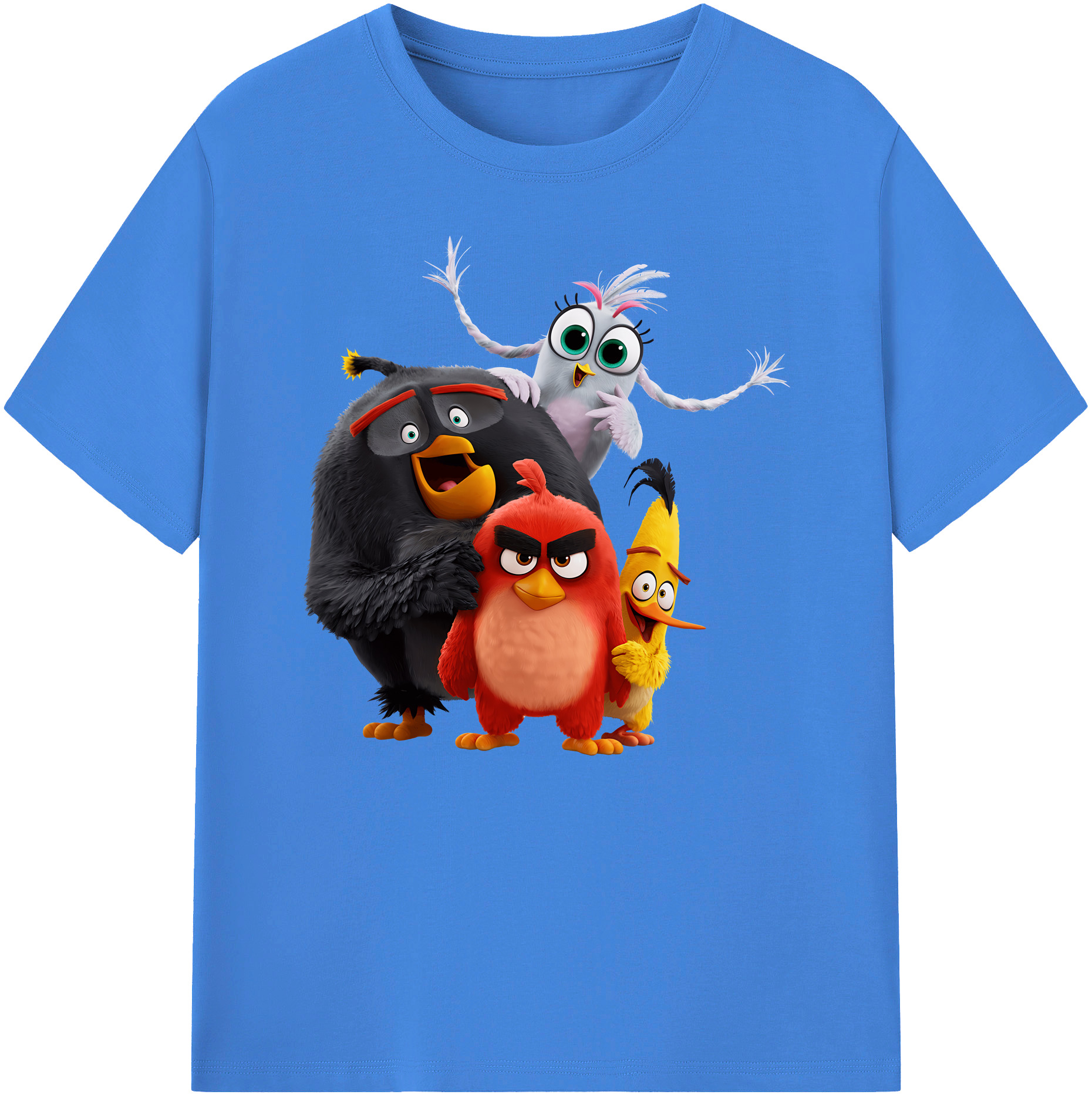 （画像用） Angry Birds アングリーバード 綿100％ メンズ半袖Tシャツ｜肌触りやわらか＆通気性
