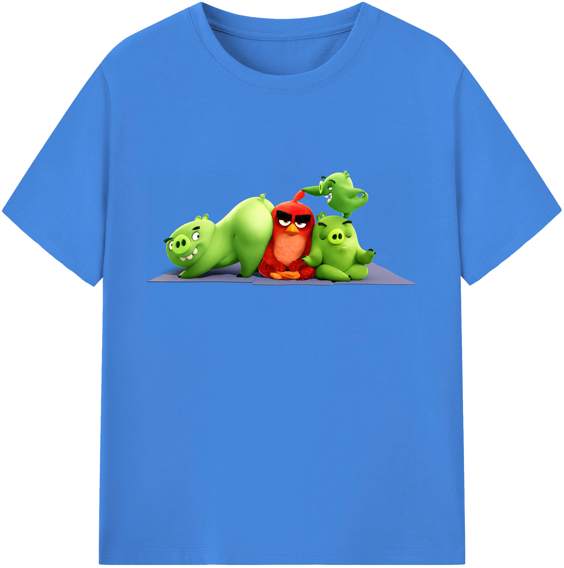 （画像用） Angry Birds アングリーバード 綿100％ メンズ半袖Tシャツ｜肌触りやわらか＆通気性