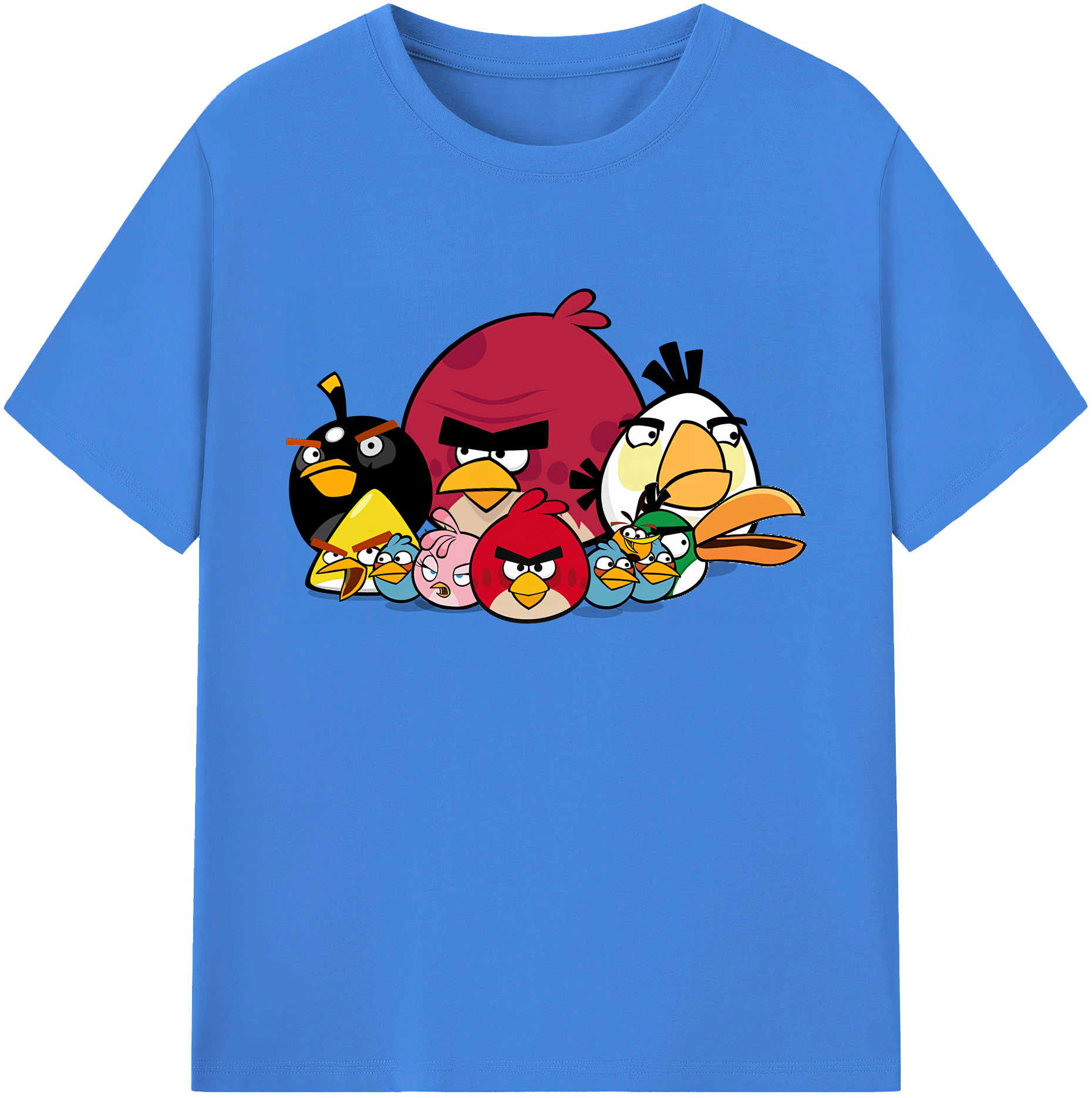 （画像用） Angry Birds アングリーバード 綿100％ メンズ半袖Tシャツ｜肌触りやわらか＆通気性