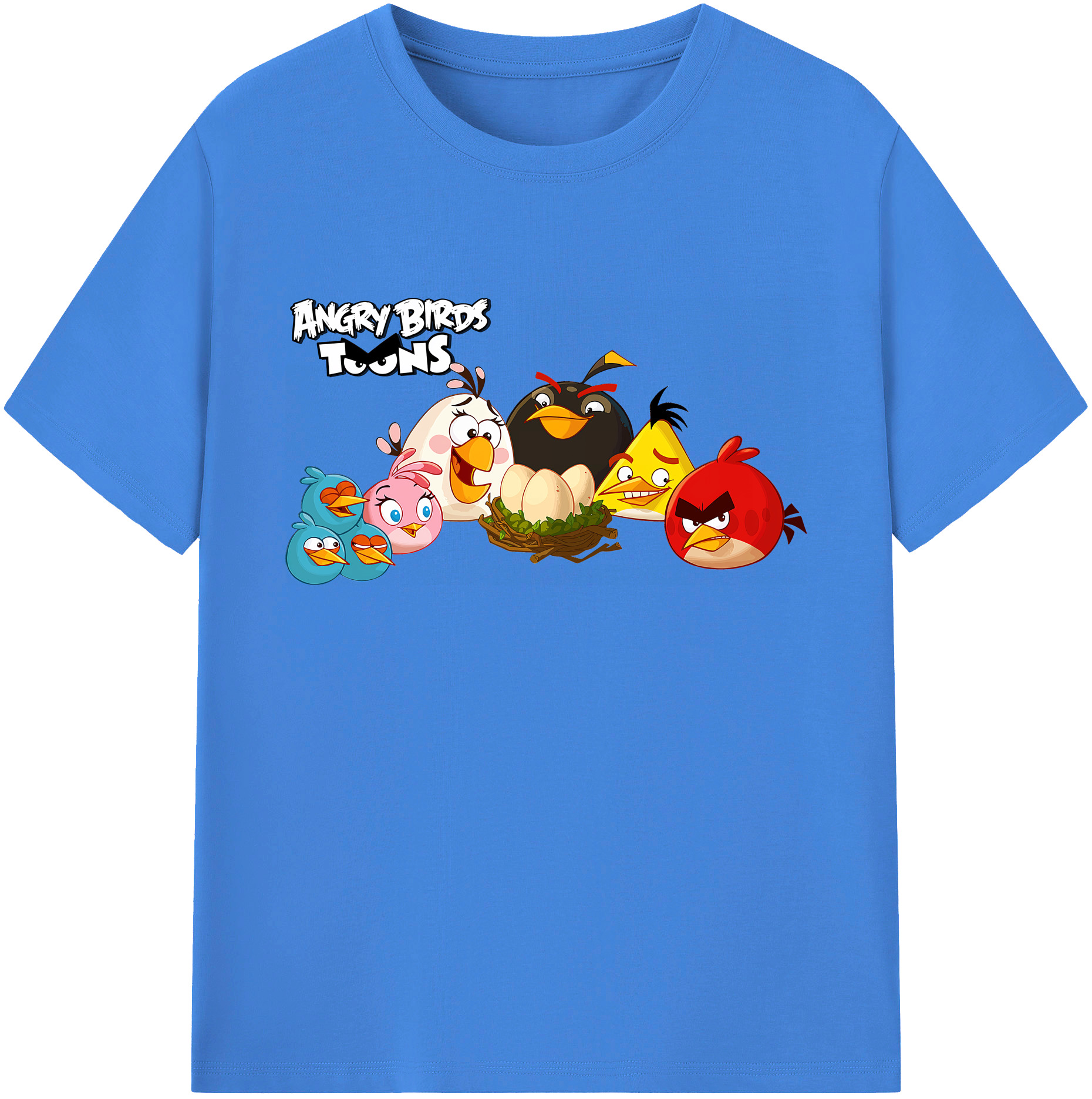 （画像用） Angry Birds アングリーバード 綿100％ メンズ半袖Tシャツ｜肌触りやわらか＆通気性