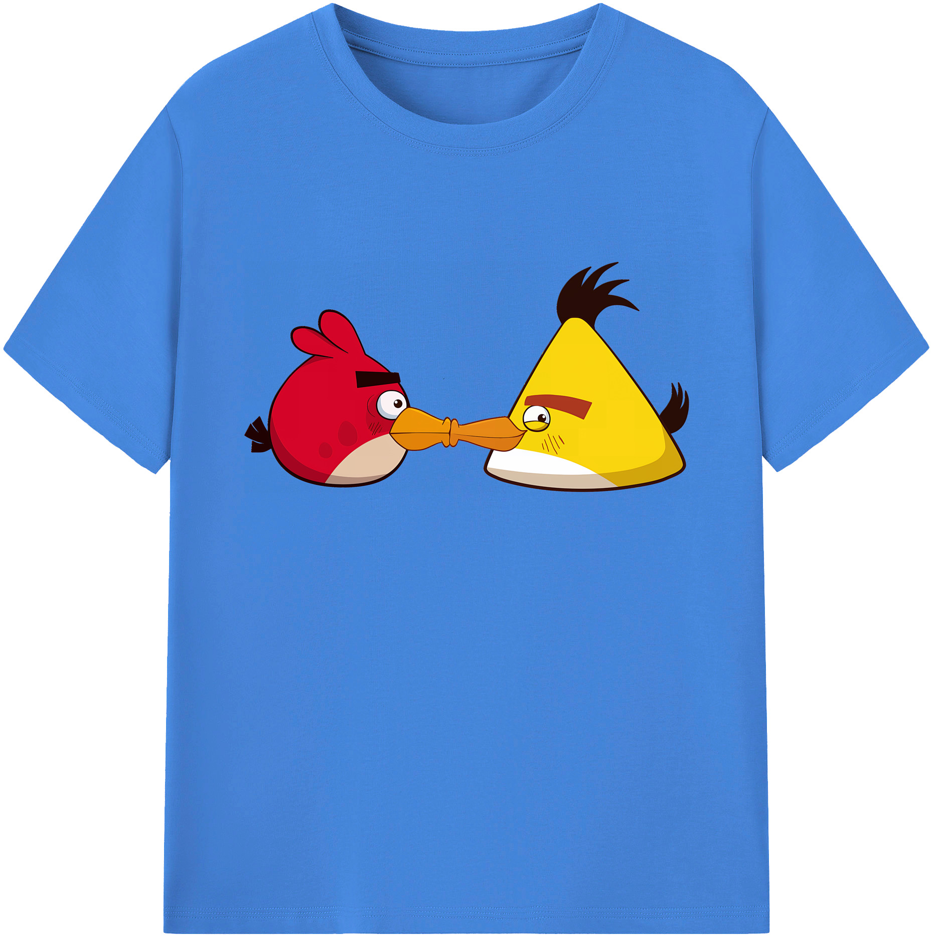 （画像用） Angry Birds アングリーバード 綿100％ メンズ半袖Tシャツ｜肌触りやわらか＆通気性