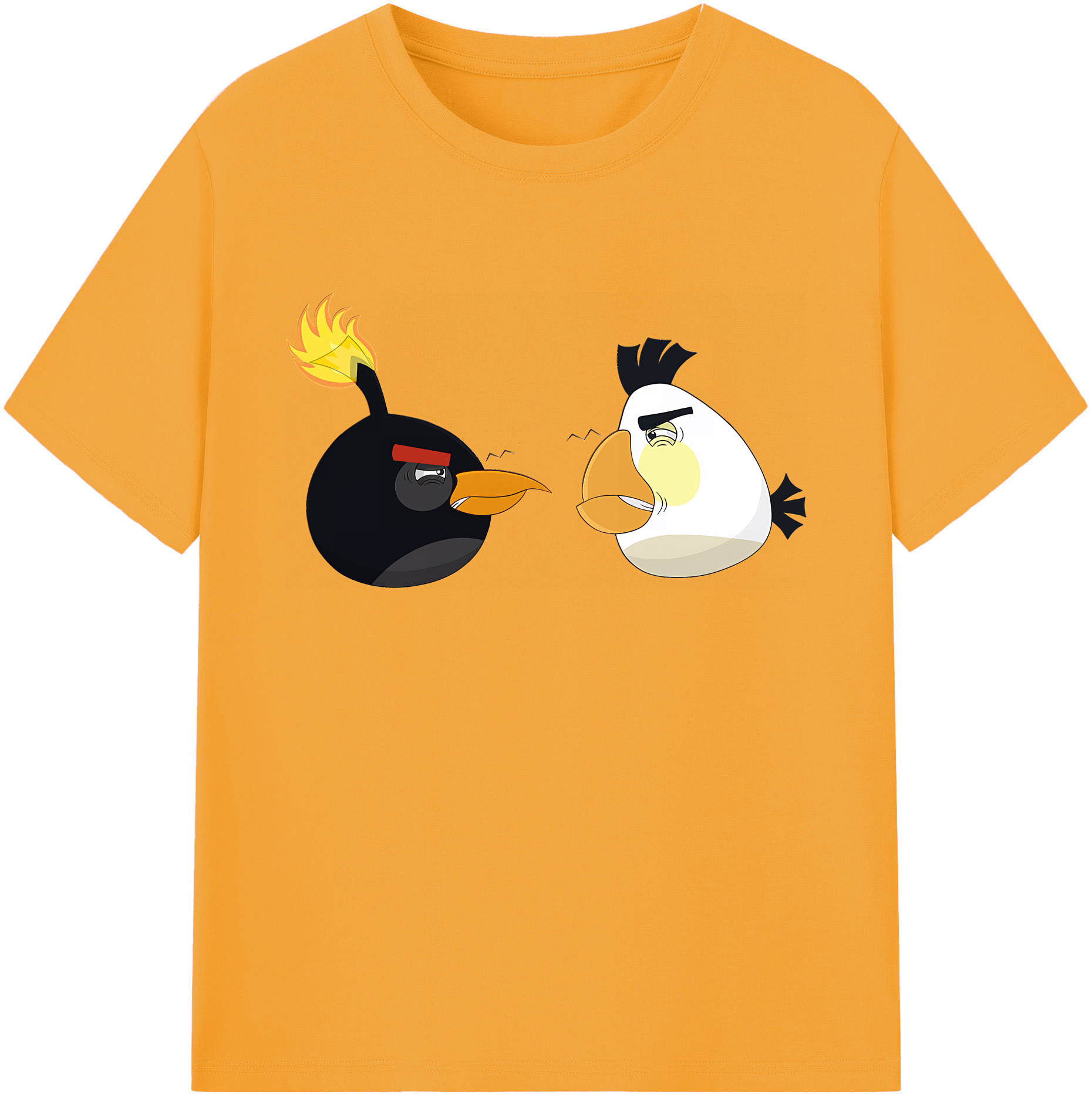 （画像用） Angry Birds アングリーバード 綿100％ メンズ半袖Tシャツ｜肌触りやわらか＆通気性
