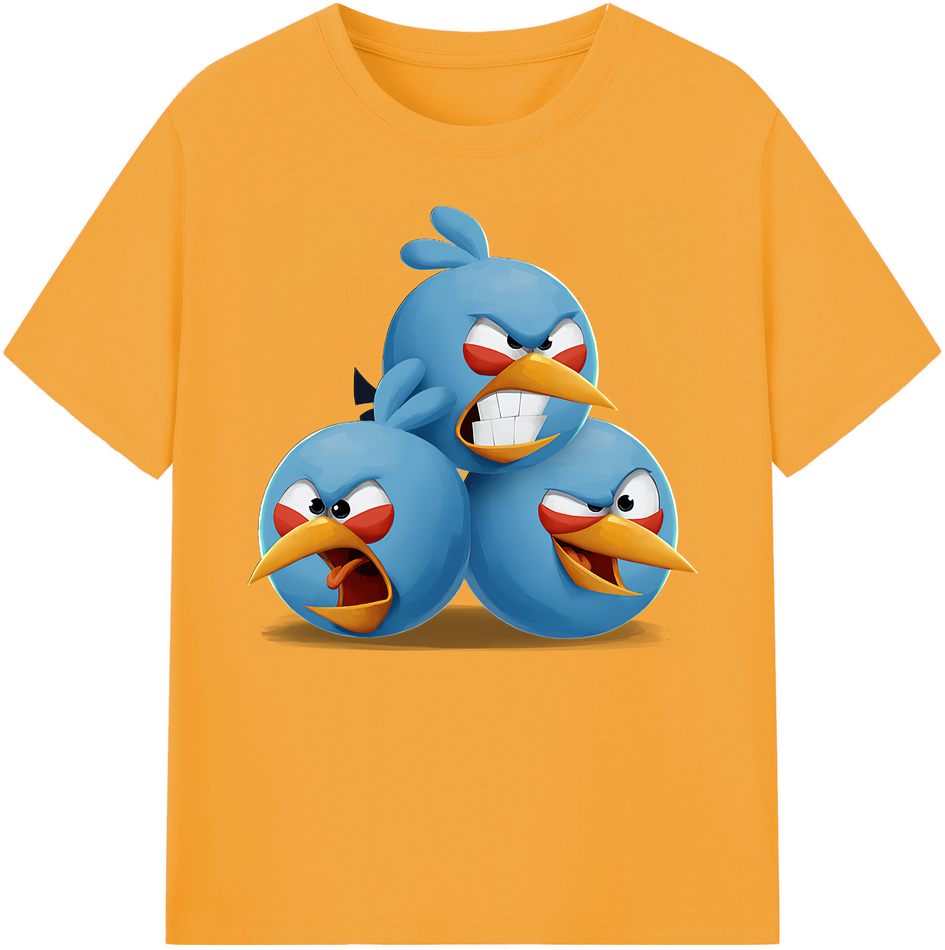 （画像用） Angry Birds アングリーバード 綿100％ メンズ半袖Tシャツ｜肌触りやわらか＆通気性