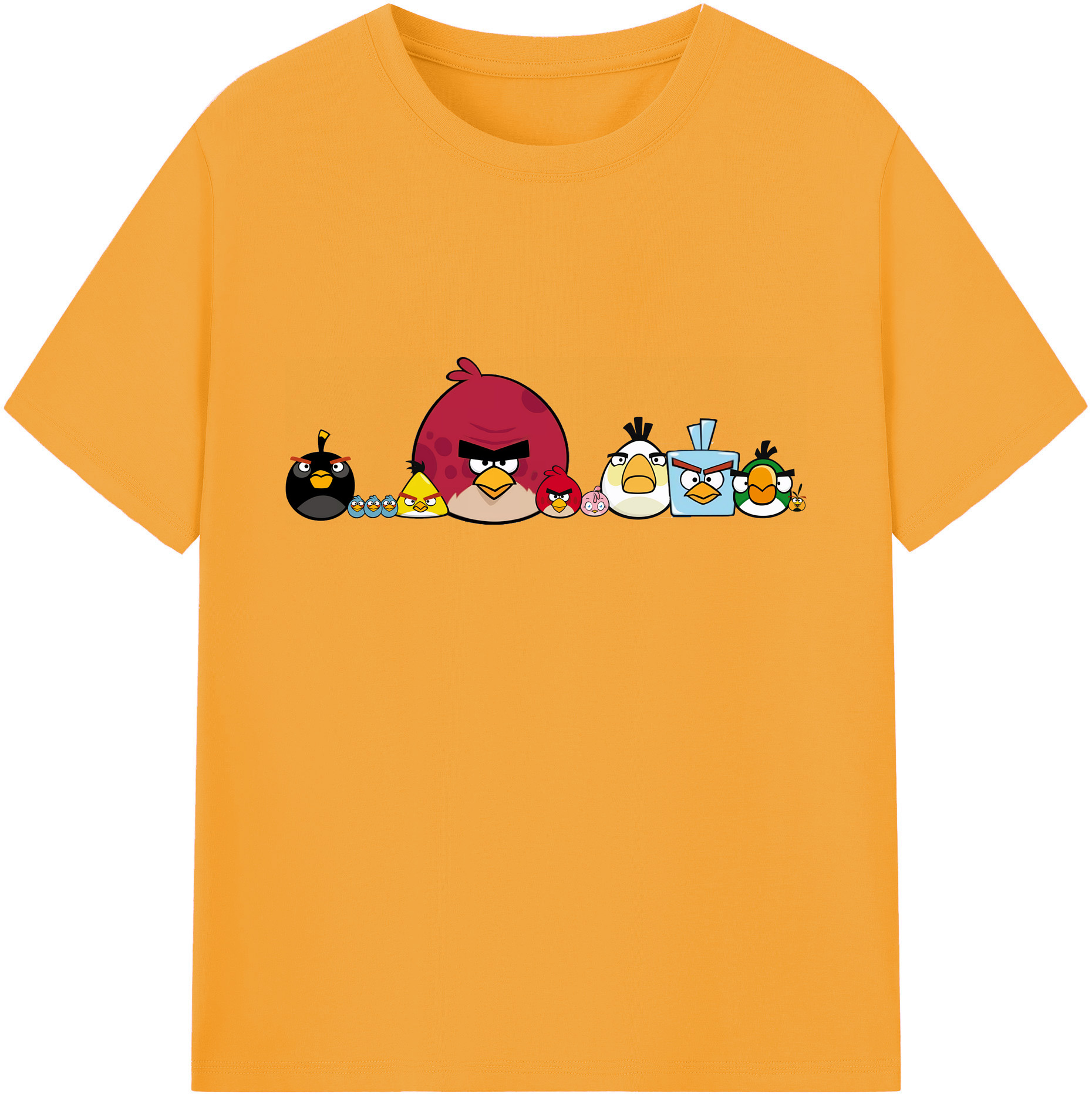 （画像用） Angry Birds アングリーバード 綿100％ メンズ半袖Tシャツ｜肌触りやわらか＆通気性