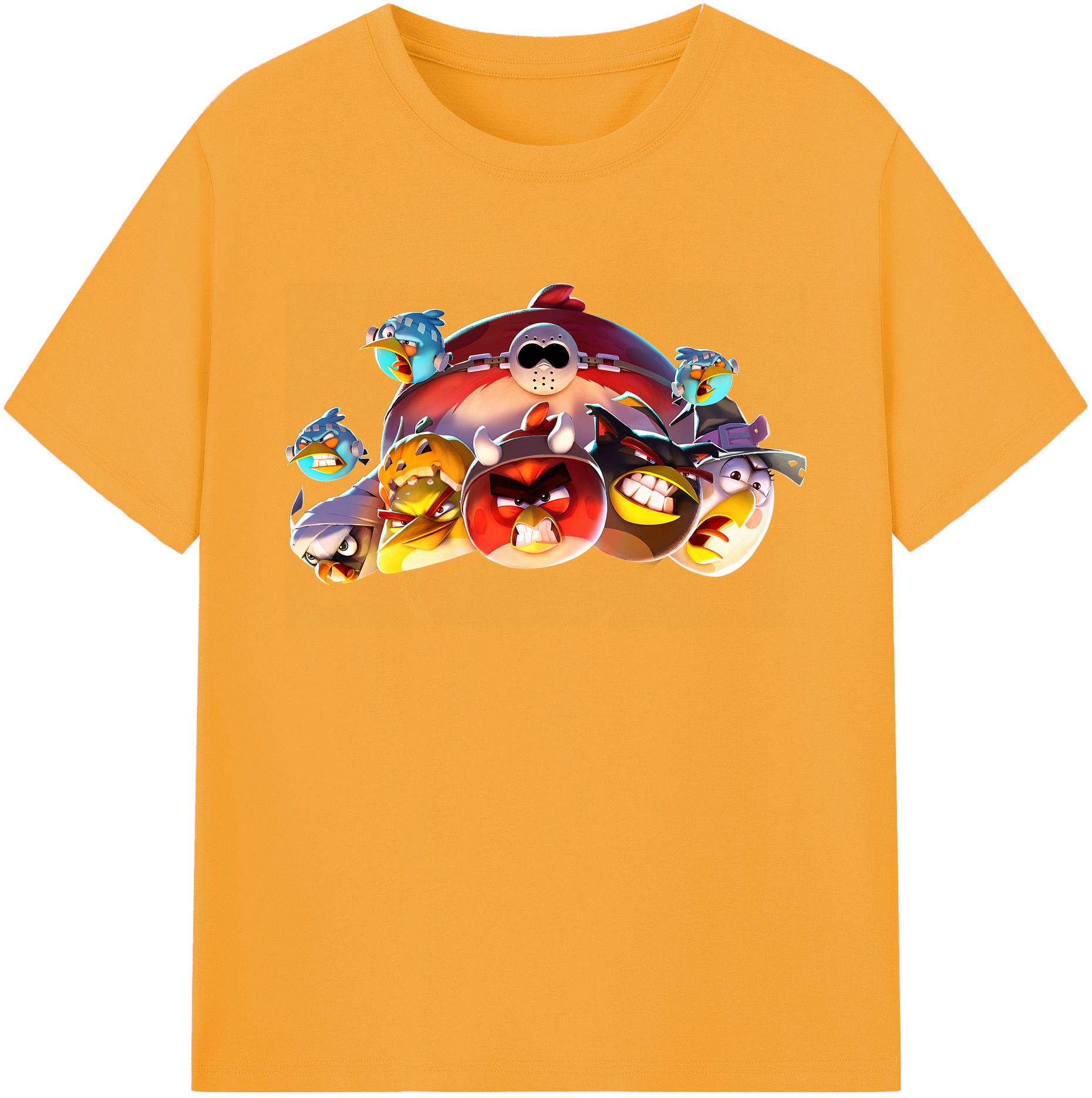 （画像用） Angry Birds アングリーバード 綿100％ メンズ半袖Tシャツ｜肌触りやわらか＆通気性