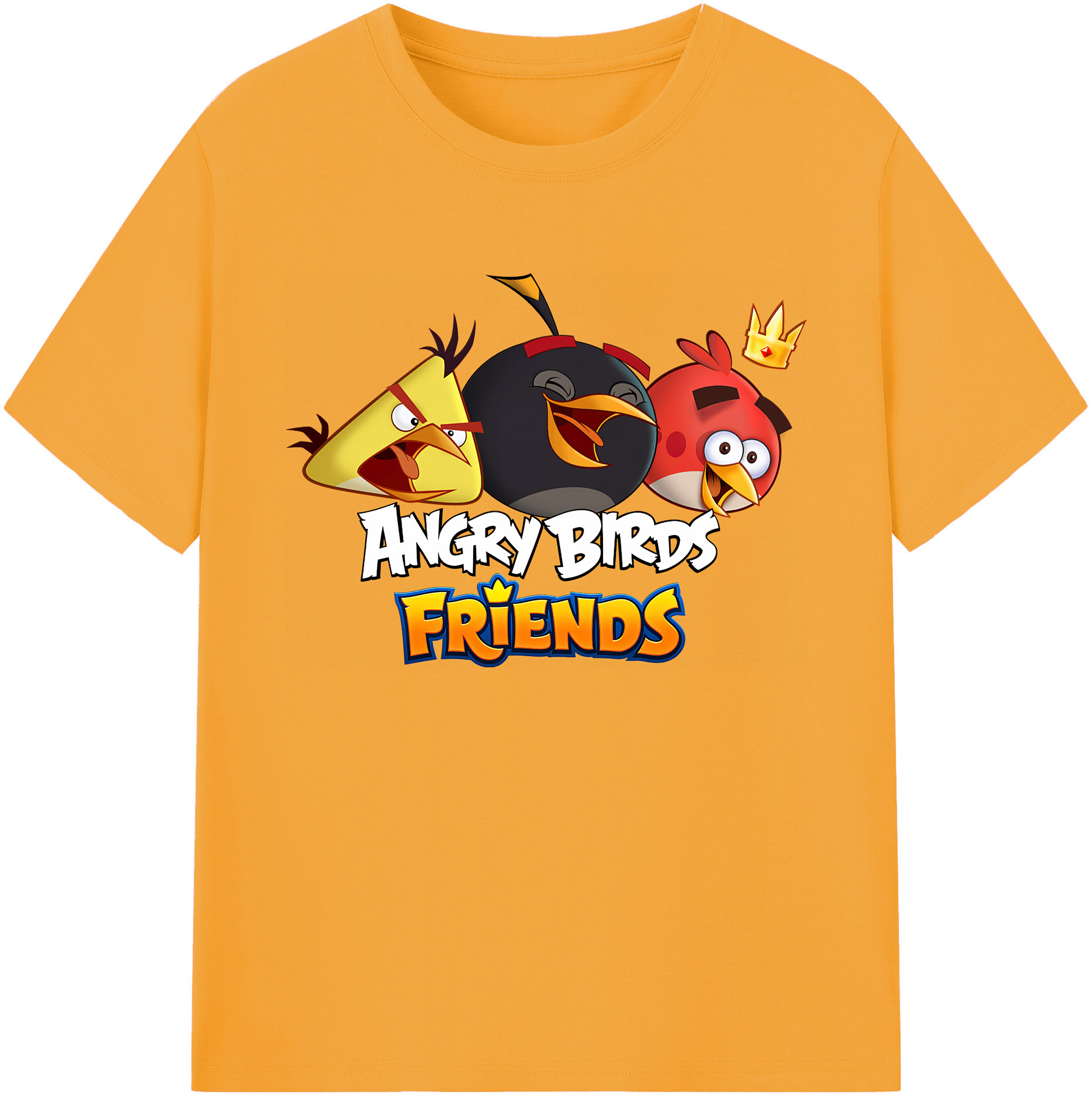 （画像用） Angry Birds アングリーバード 綿100％ メンズ半袖Tシャツ｜肌触りやわらか＆通気性