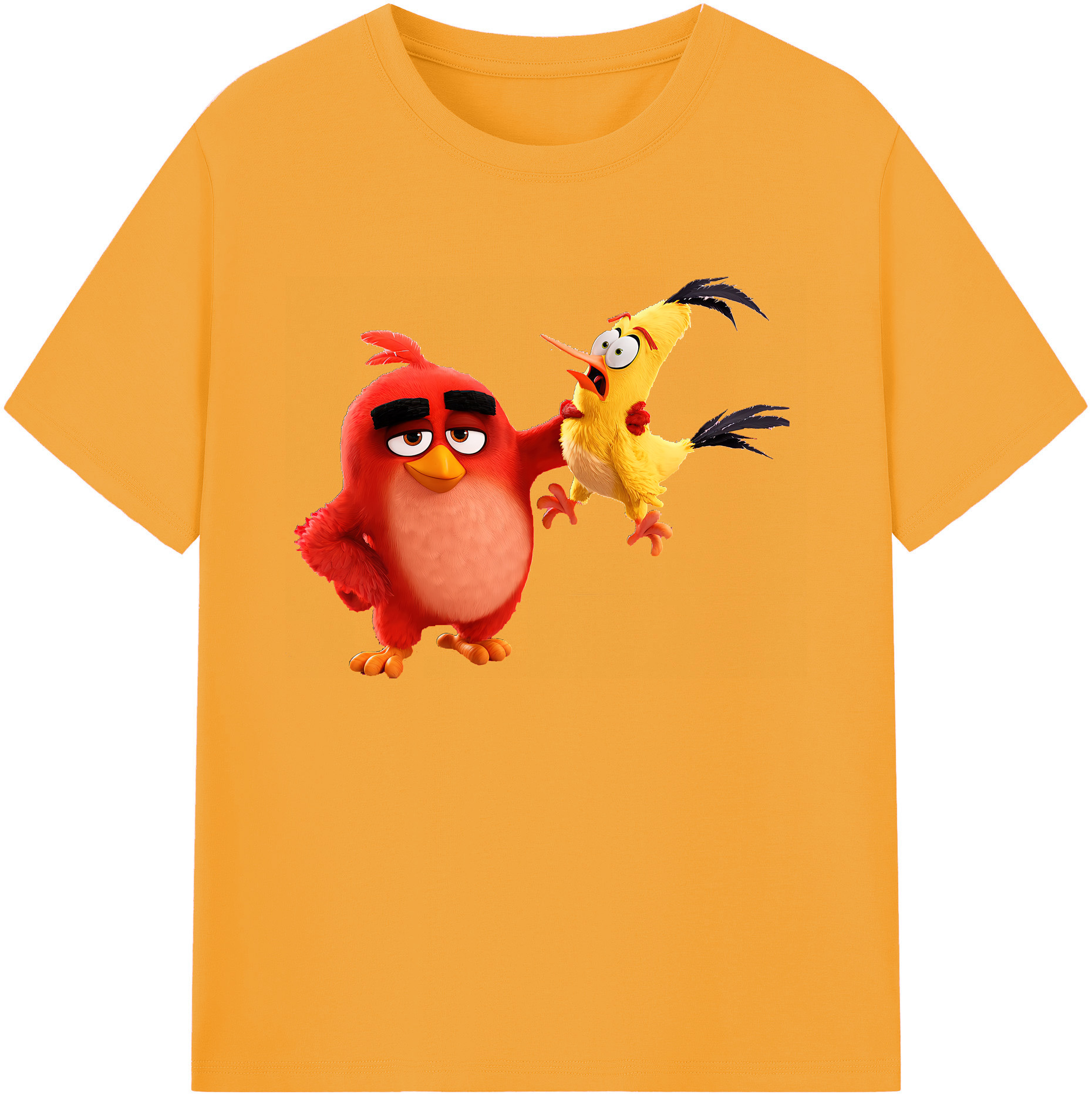 （画像用） Angry Birds アングリーバード 綿100％ メンズ半袖Tシャツ｜肌触りやわらか＆通気性