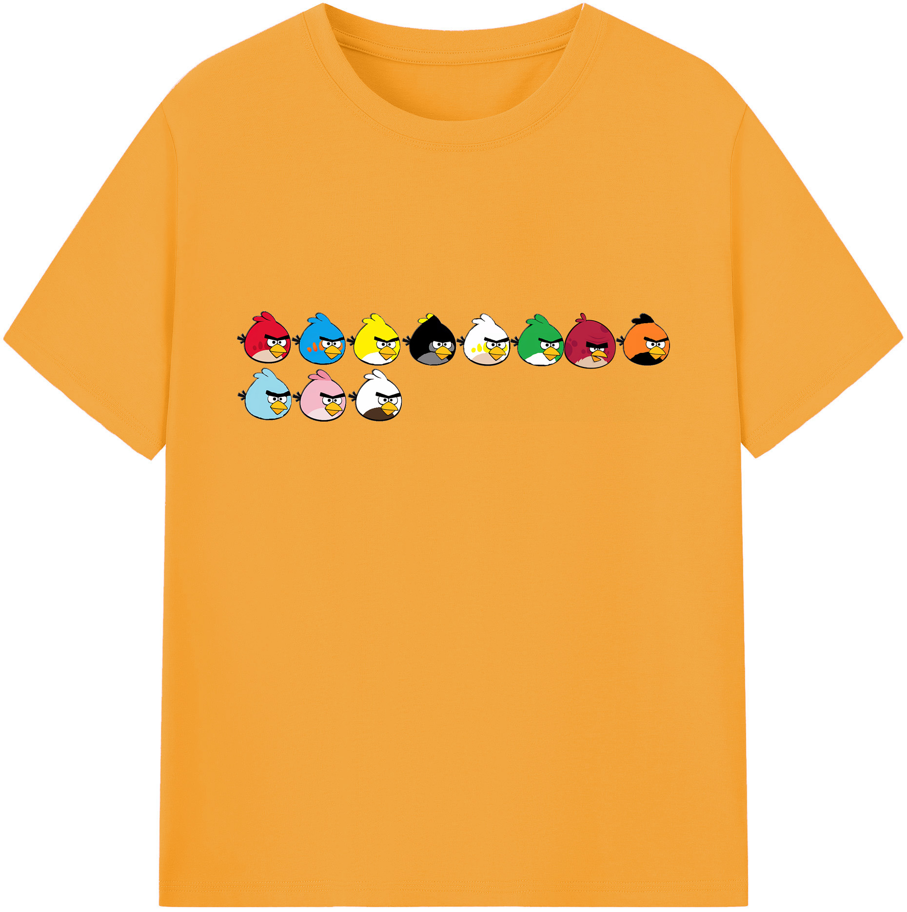 （画像用） Angry Birds アングリーバード 綿100％ メンズ半袖Tシャツ｜肌触りやわらか＆通気性