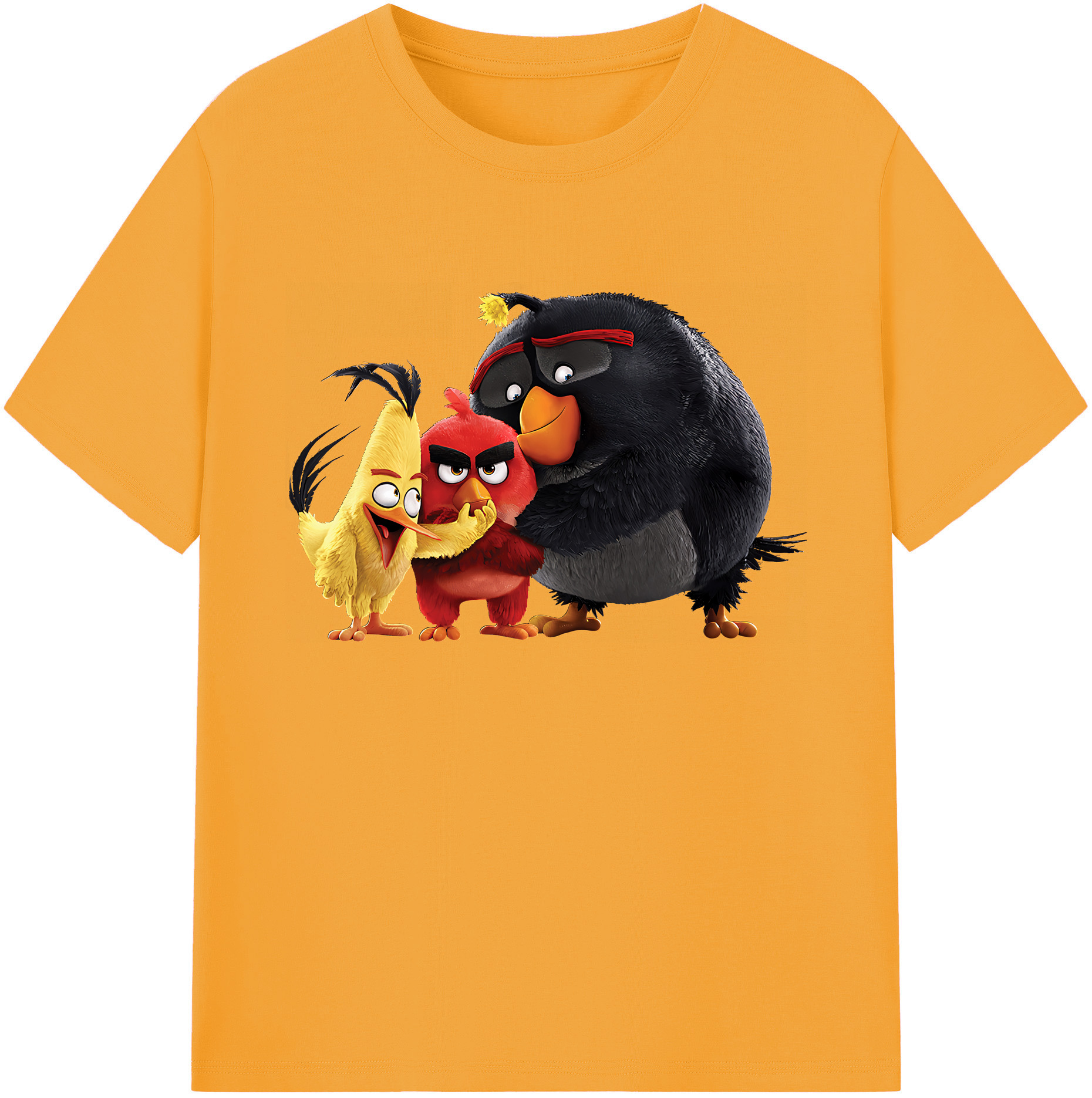 （画像用） Angry Birds アングリーバード 綿100％ メンズ半袖Tシャツ｜肌触りやわらか＆通気性