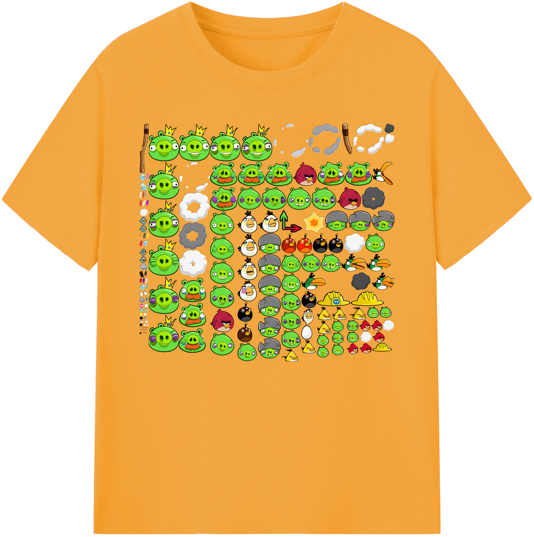 （画像用） Angry Birds アングリーバード 綿100％ メンズ半袖Tシャツ｜肌触りやわらか＆通気性