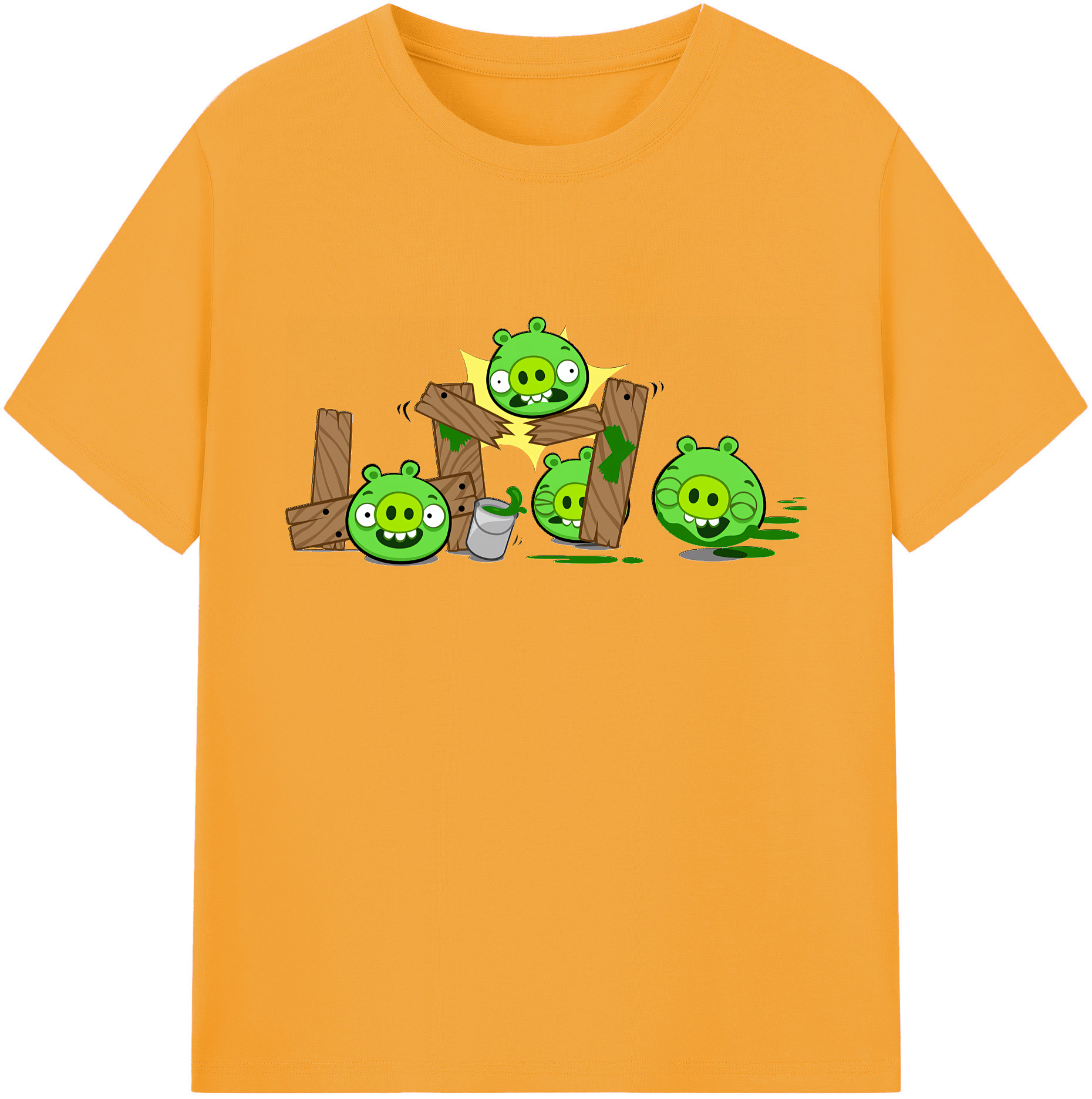 （画像用） Angry Birds アングリーバード 綿100％ メンズ半袖Tシャツ｜肌触りやわらか＆通気性