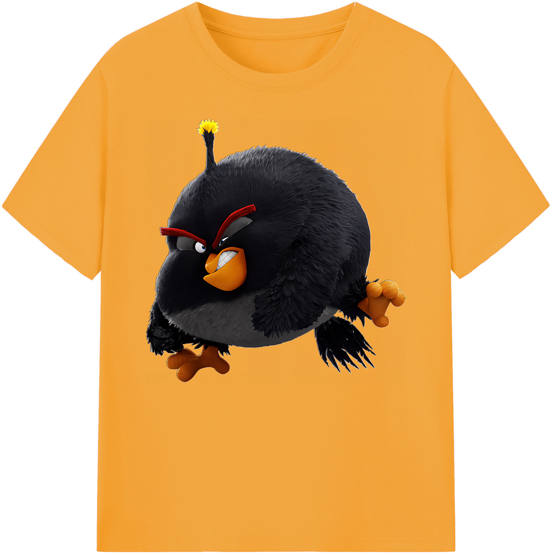 （画像用） Angry Birds アングリーバード 綿100％ メンズ半袖Tシャツ｜肌触りやわらか＆通気性