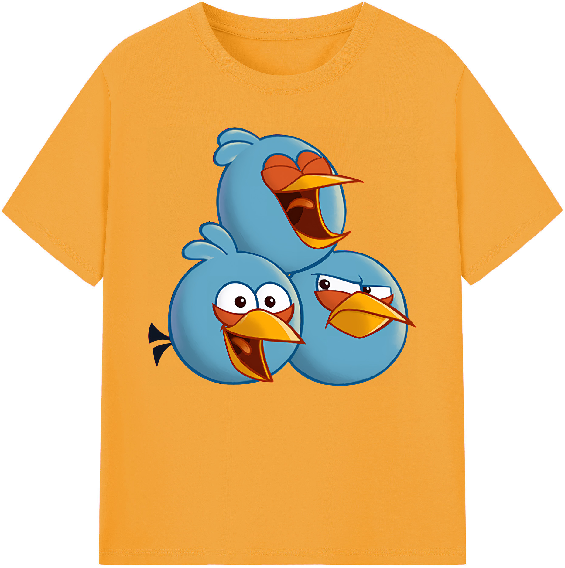 （画像用） Angry Birds アングリーバード 綿100％ メンズ半袖Tシャツ｜肌触りやわらか＆通気性