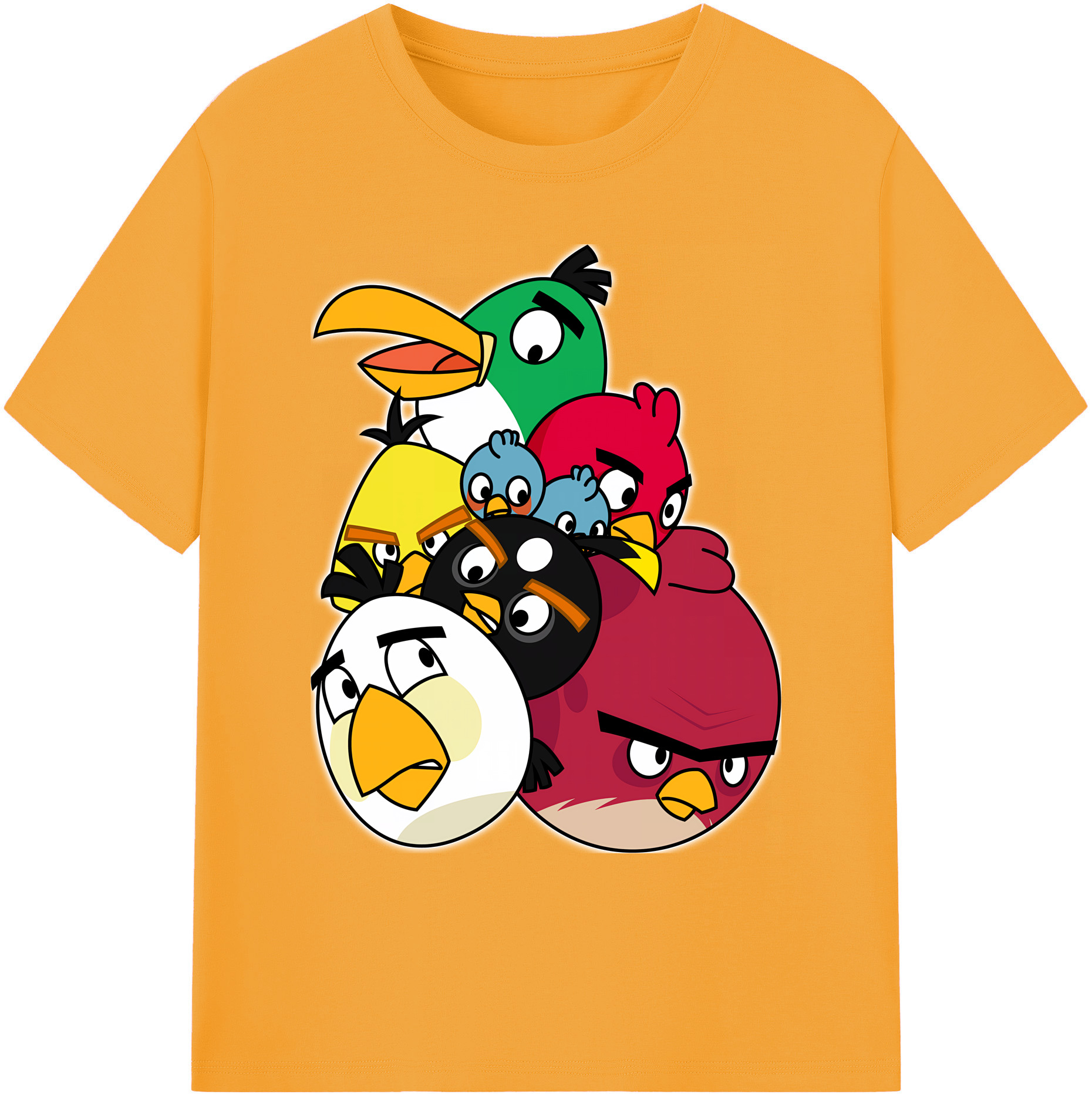 （画像用） Angry Birds アングリーバード 綿100％ メンズ半袖Tシャツ｜肌触りやわらか＆通気性