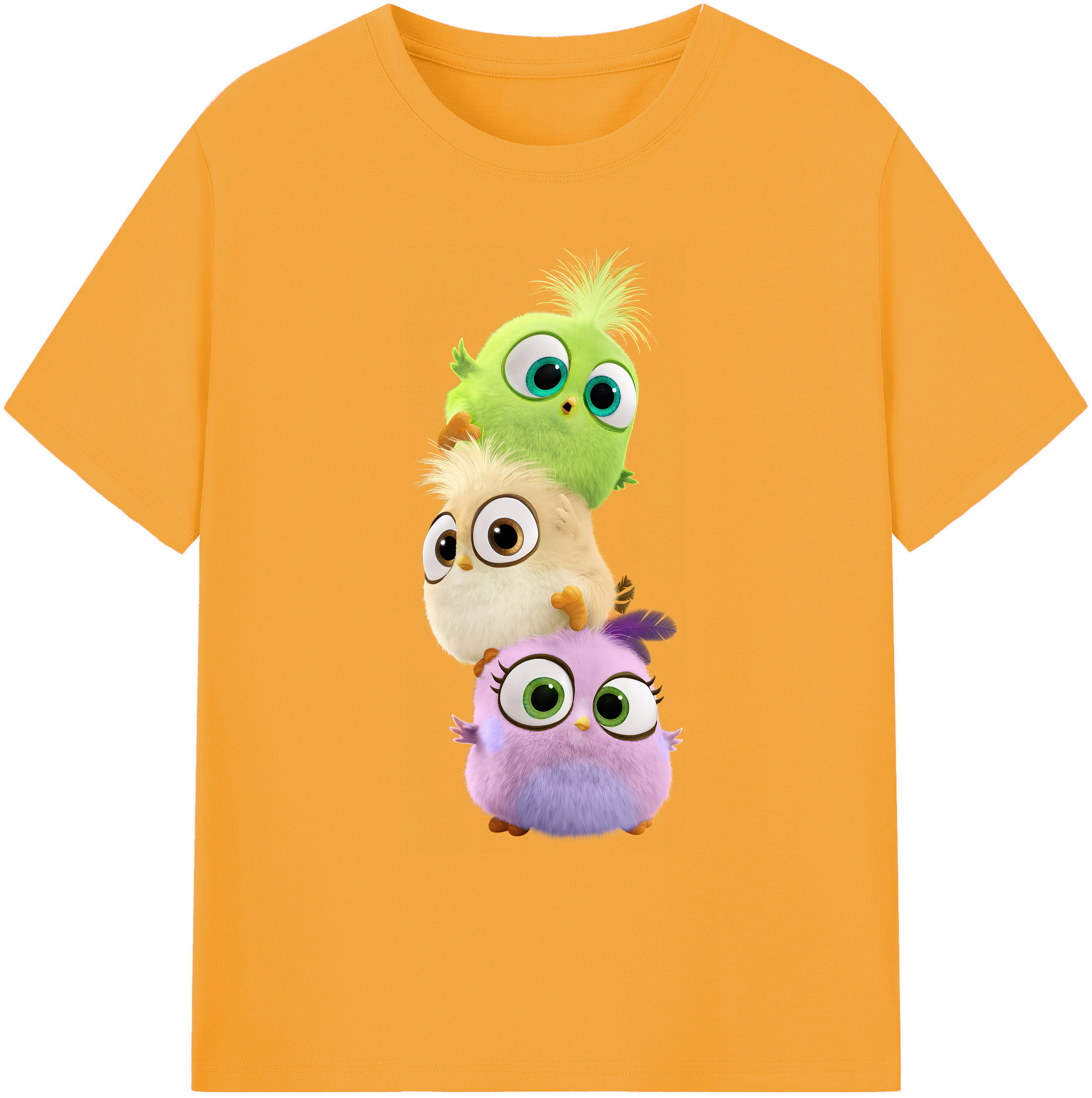 （画像用） Angry Birds アングリーバード 綿100％ メンズ半袖Tシャツ｜肌触りやわらか＆通気性