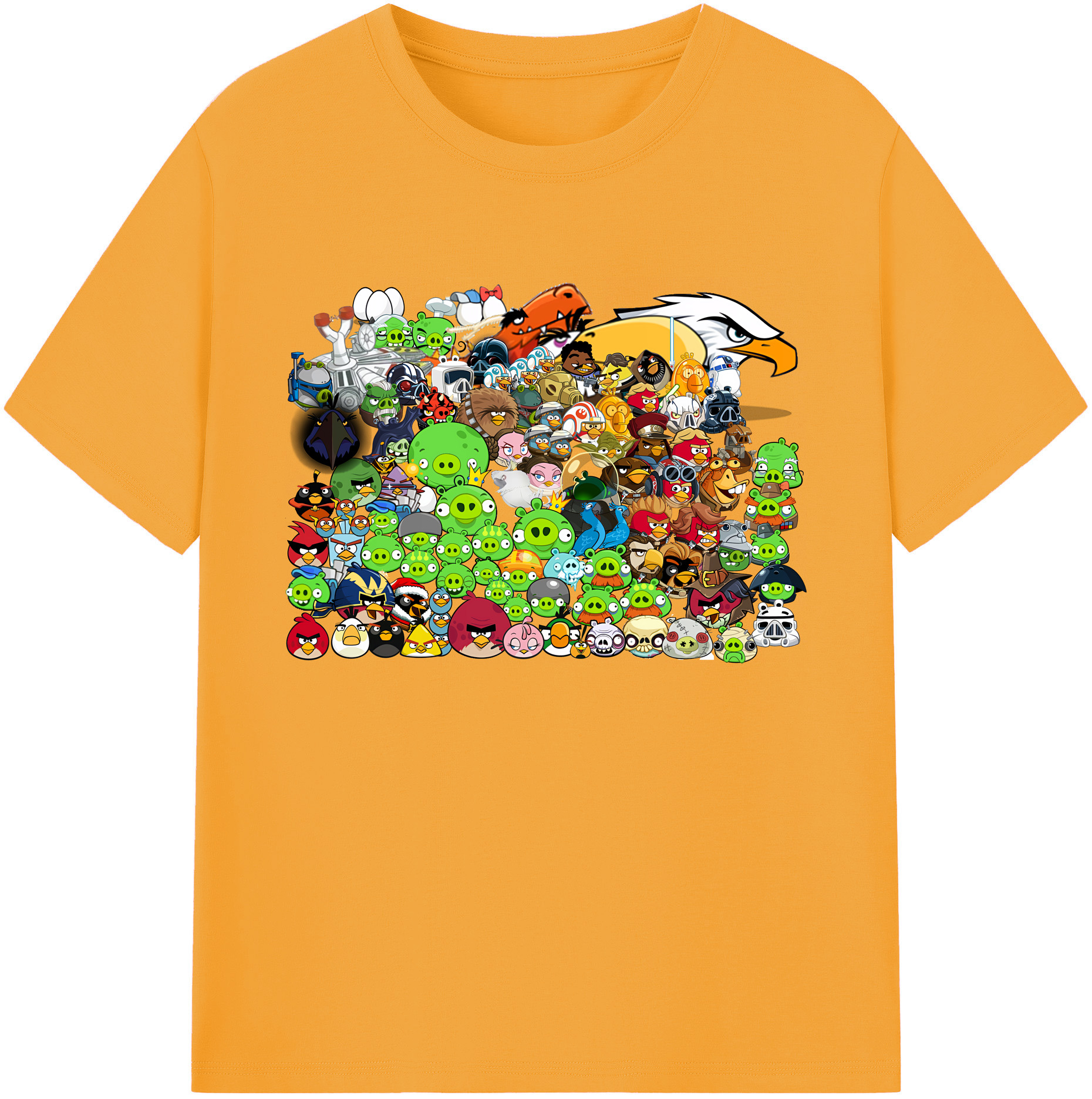 （画像用） Angry Birds アングリーバード 綿100％ メンズ半袖Tシャツ｜肌触りやわらか＆通気性
