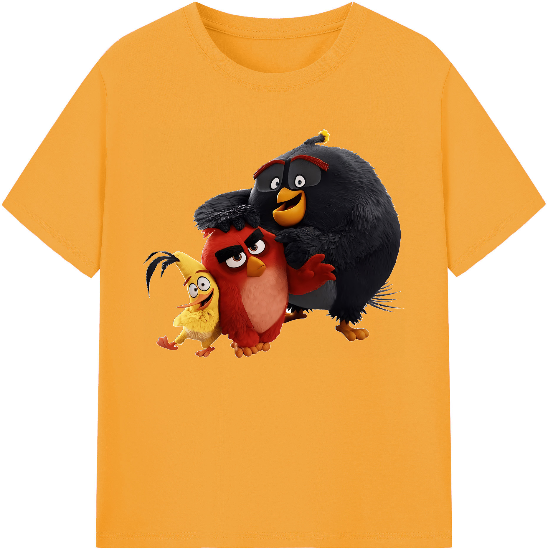 （画像用） Angry Birds アングリーバード 綿100％ メンズ半袖Tシャツ｜肌触りやわらか＆通気性