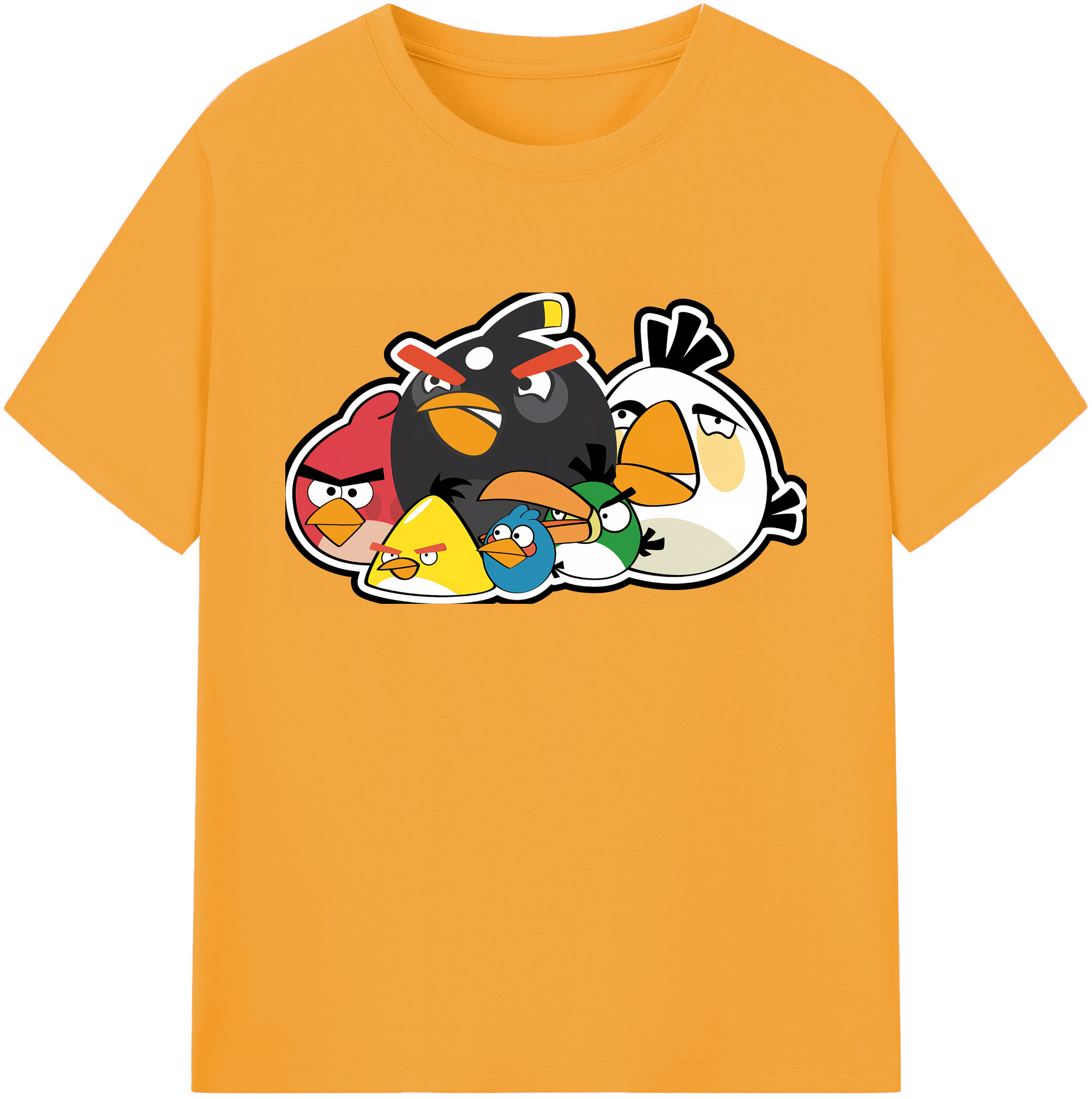 （画像用） Angry Birds アングリーバード 綿100％ メンズ半袖Tシャツ｜肌触りやわらか＆通気性