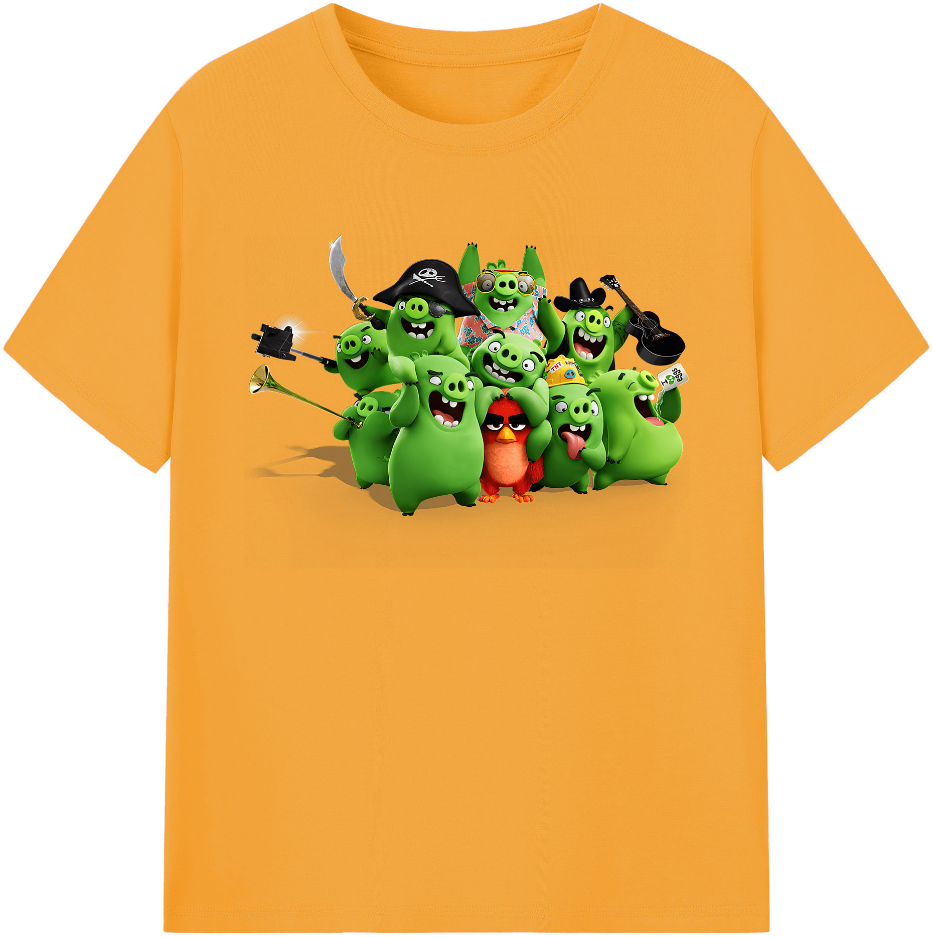 （画像用） Angry Birds アングリーバード 綿100％ メンズ半袖Tシャツ｜肌触りやわらか＆通気性