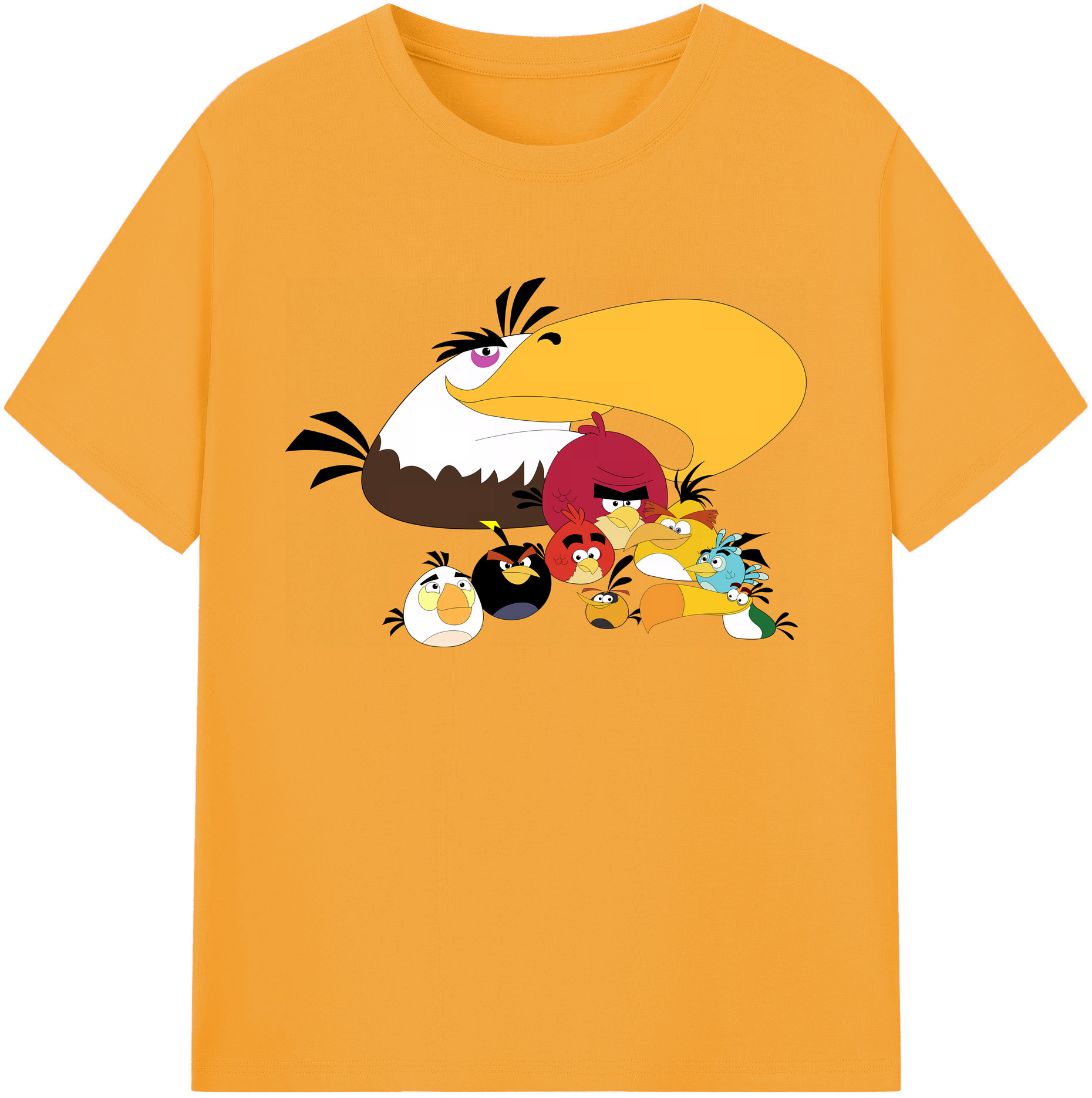 （画像用） Angry Birds アングリーバード 綿100％ メンズ半袖Tシャツ｜肌触りやわらか＆通気性