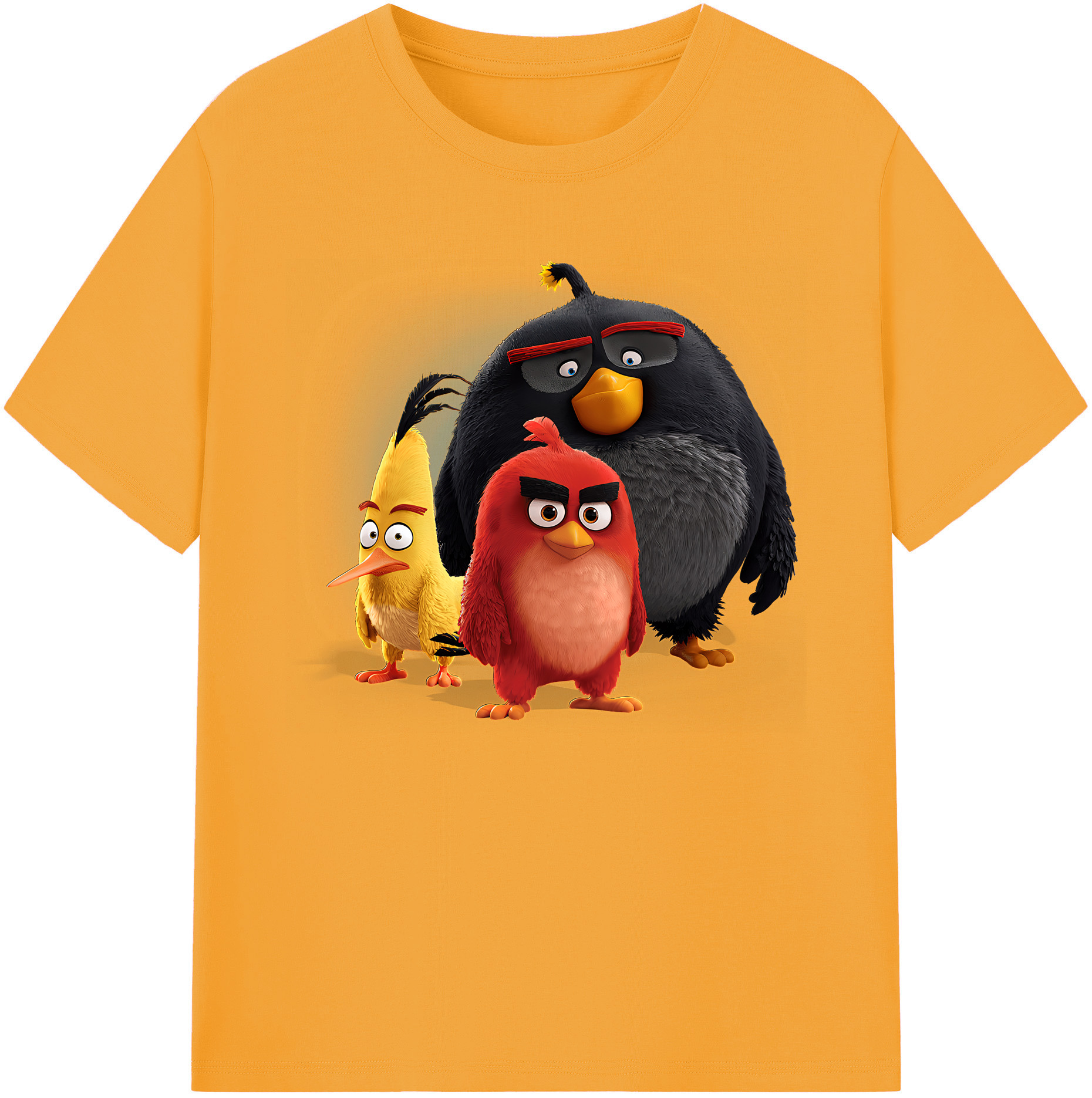 （画像用） Angry Birds アングリーバード 綿100％ メンズ半袖Tシャツ｜肌触りやわらか＆通気性