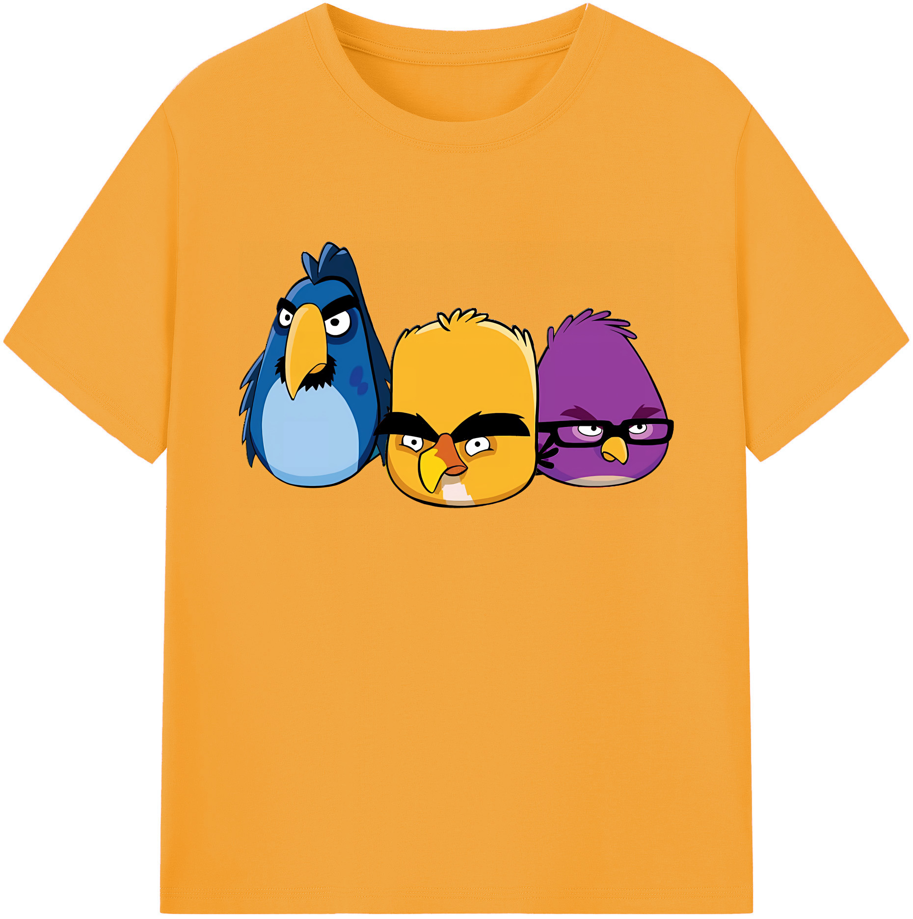 （画像用） Angry Birds アングリーバード 綿100％ メンズ半袖Tシャツ｜肌触りやわらか＆通気性